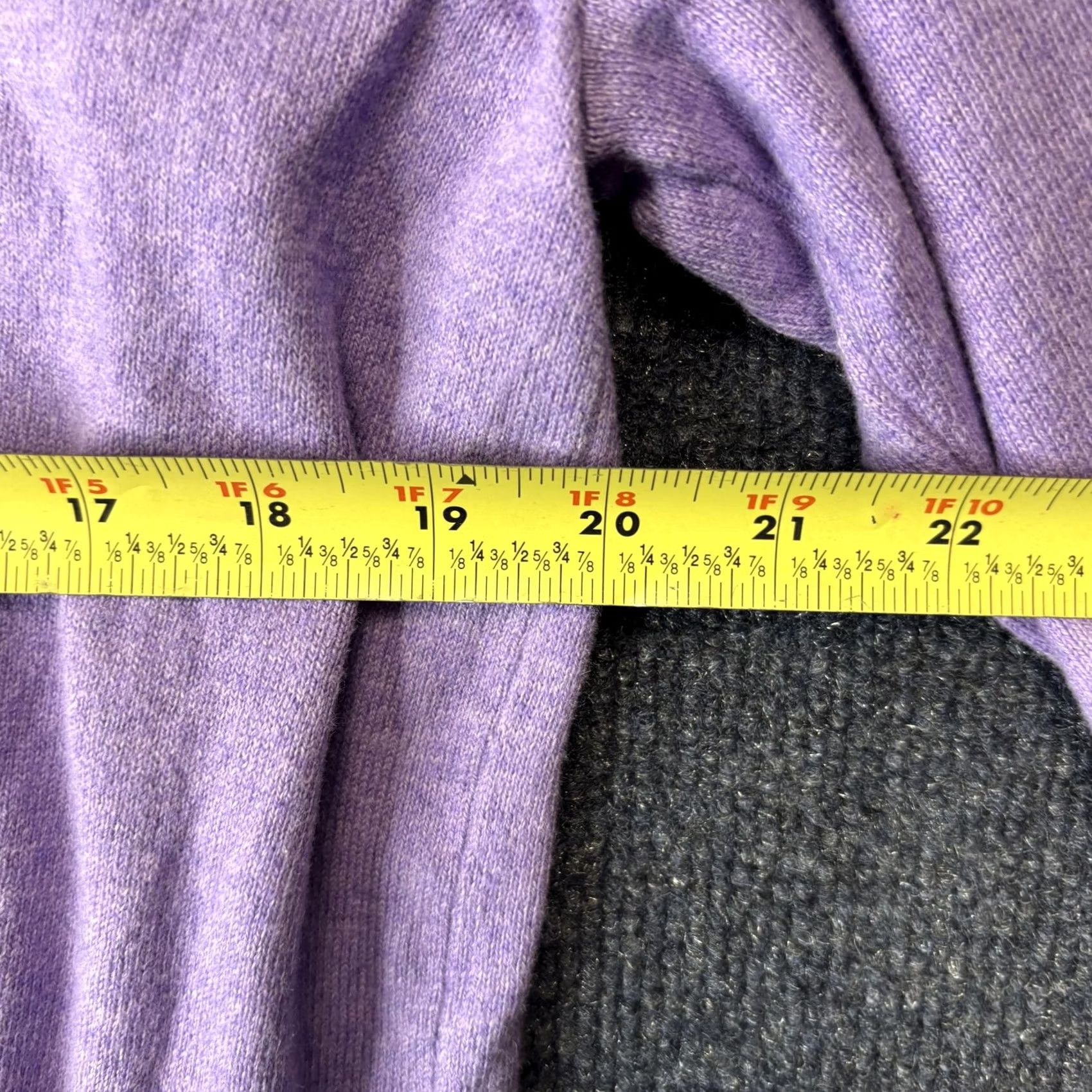 Vintage L.L. Bean Womens Large Light Purple V-Neck Knit Long Sleeve Pullover Sweater Size L / US 10 / IT 46 - 3 Thumbnail