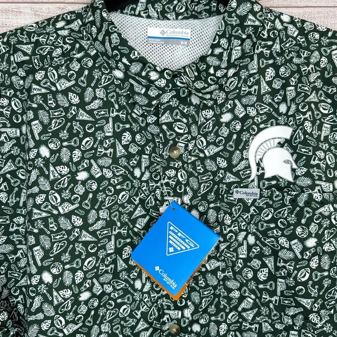 Columbia Columbia Michigan State Spartans Super Slack Tide Omni Shirt Size US M / EU 48-50 / 2 - 3 Thumbnail