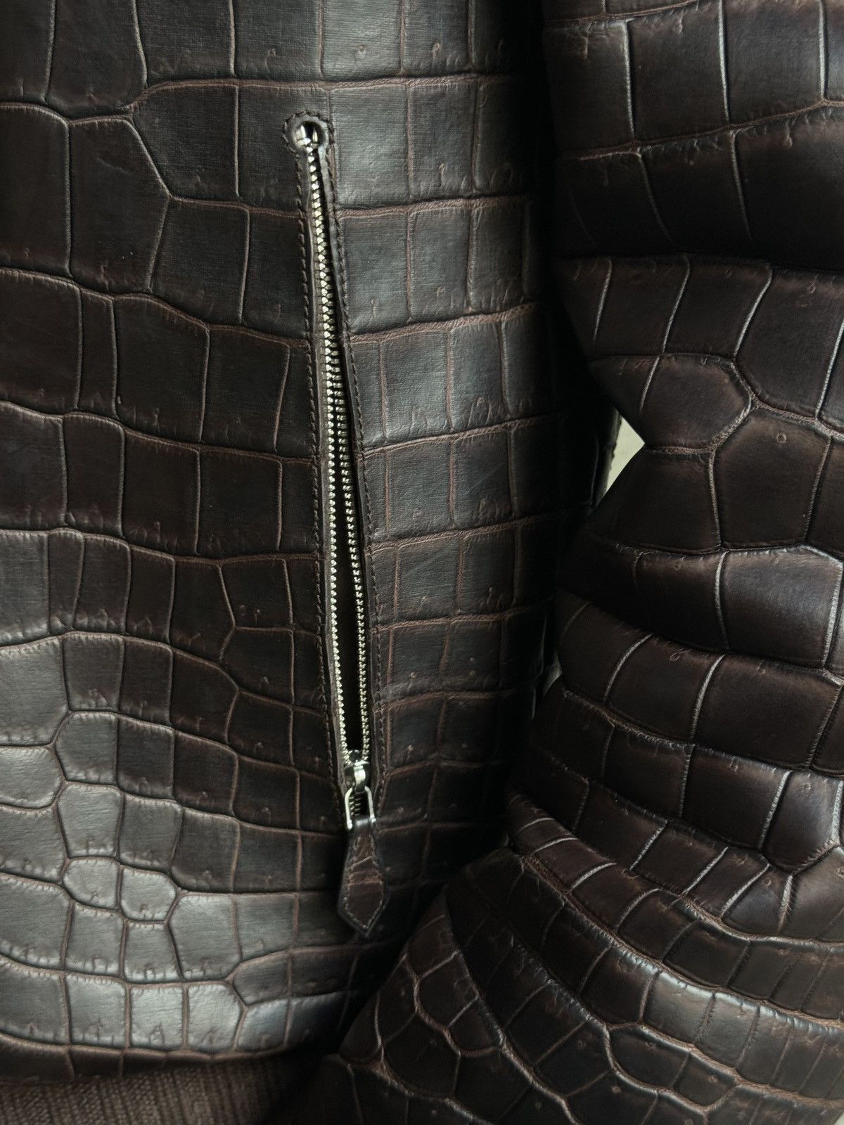 Hermes SOLD SOLD Hermès Crocodile Leather Special Order 1/1 Jacket Size US M / EU 48-50 / 2 - 11 Thumbnail