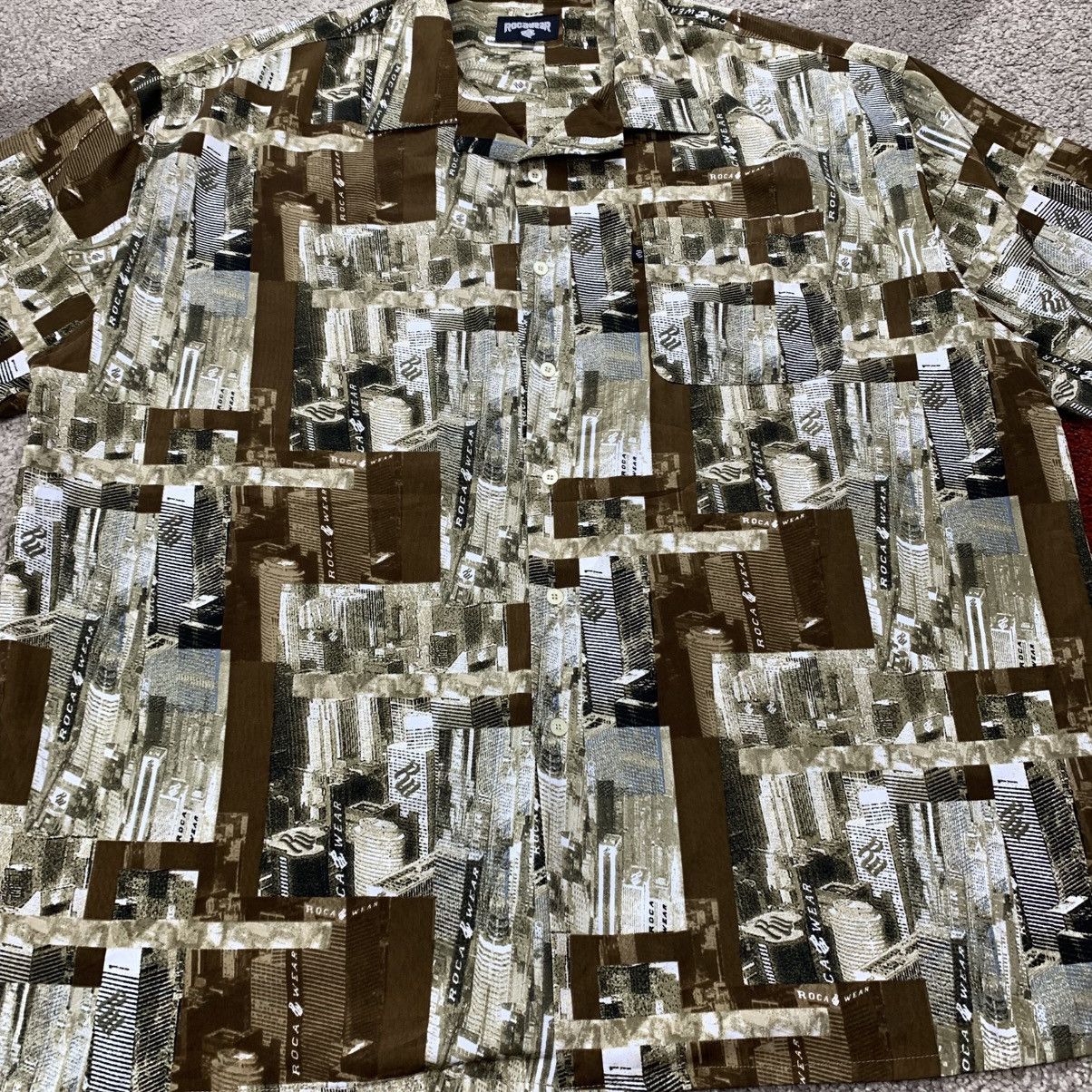 Rocawear × Vintage Rocawear Open Collar Shirt Hip Hop Style Size US XXL / EU 58 / 5 - 4 Thumbnail