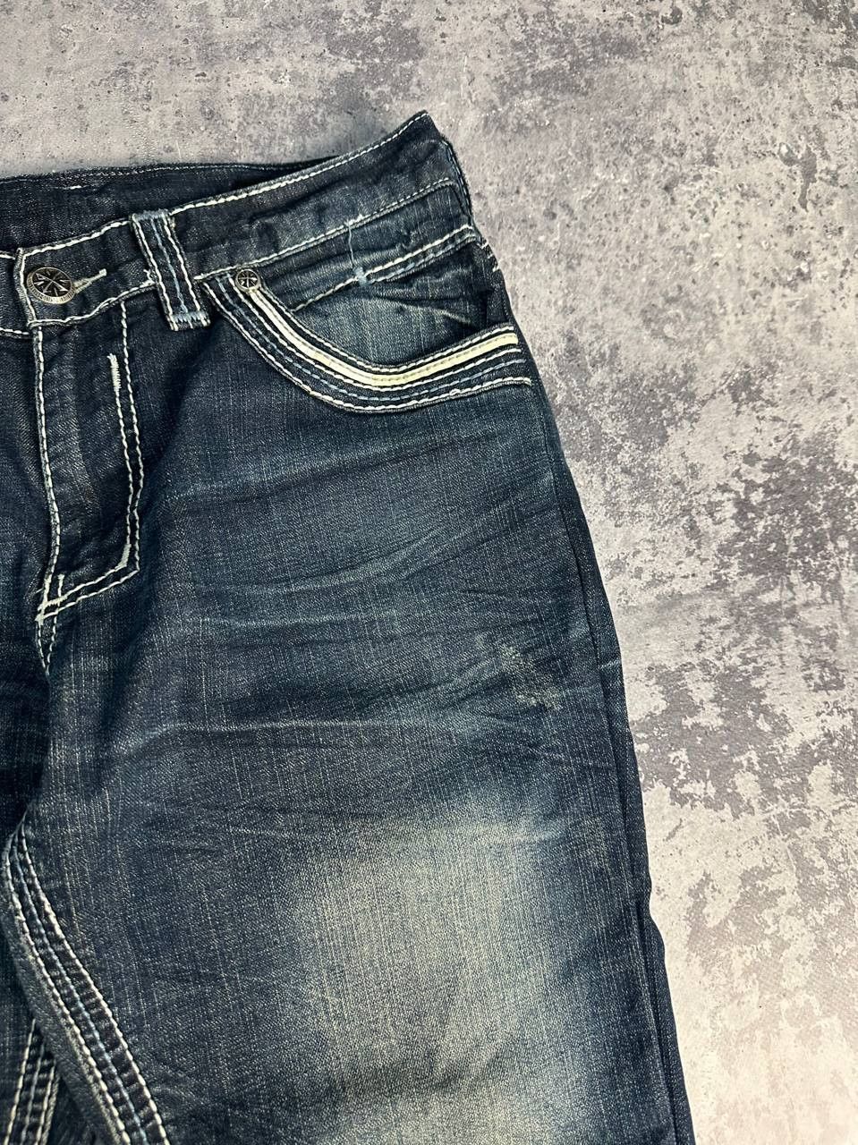Affliction Affliction Ace Denim Jeans Y2K Embroidered size 31 Size 33" - 8 Thumbnail