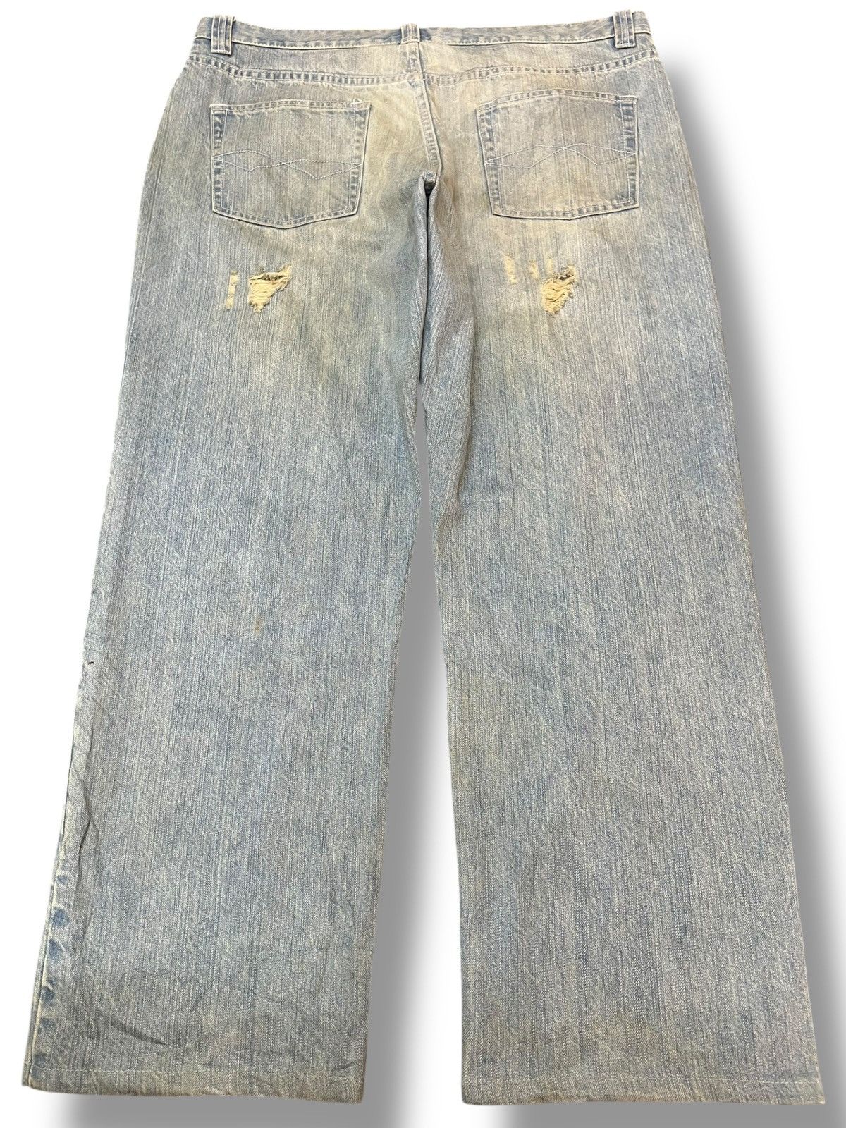 20471120 × Beauty Beast Vintage Amore Puro Baggy Grunge Distressed Denim Size US 38 / EU 54 - 5 Thumbnail