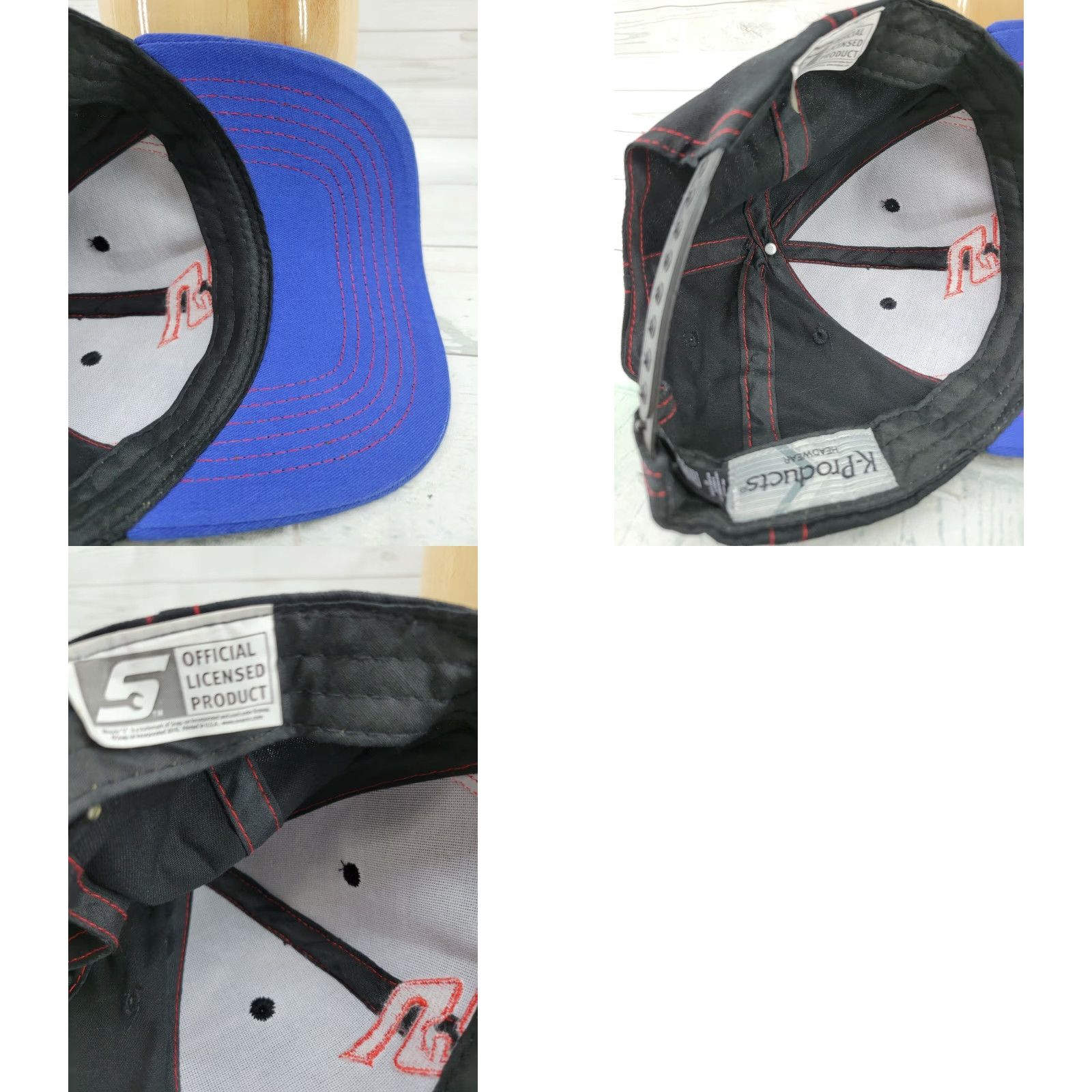 Vintage VINTAGE Snap-On Tools Snapback Hat blue and black K Products Hat Mens Adjustable Blue Black Size ONE SIZE - 8 Thumbnail