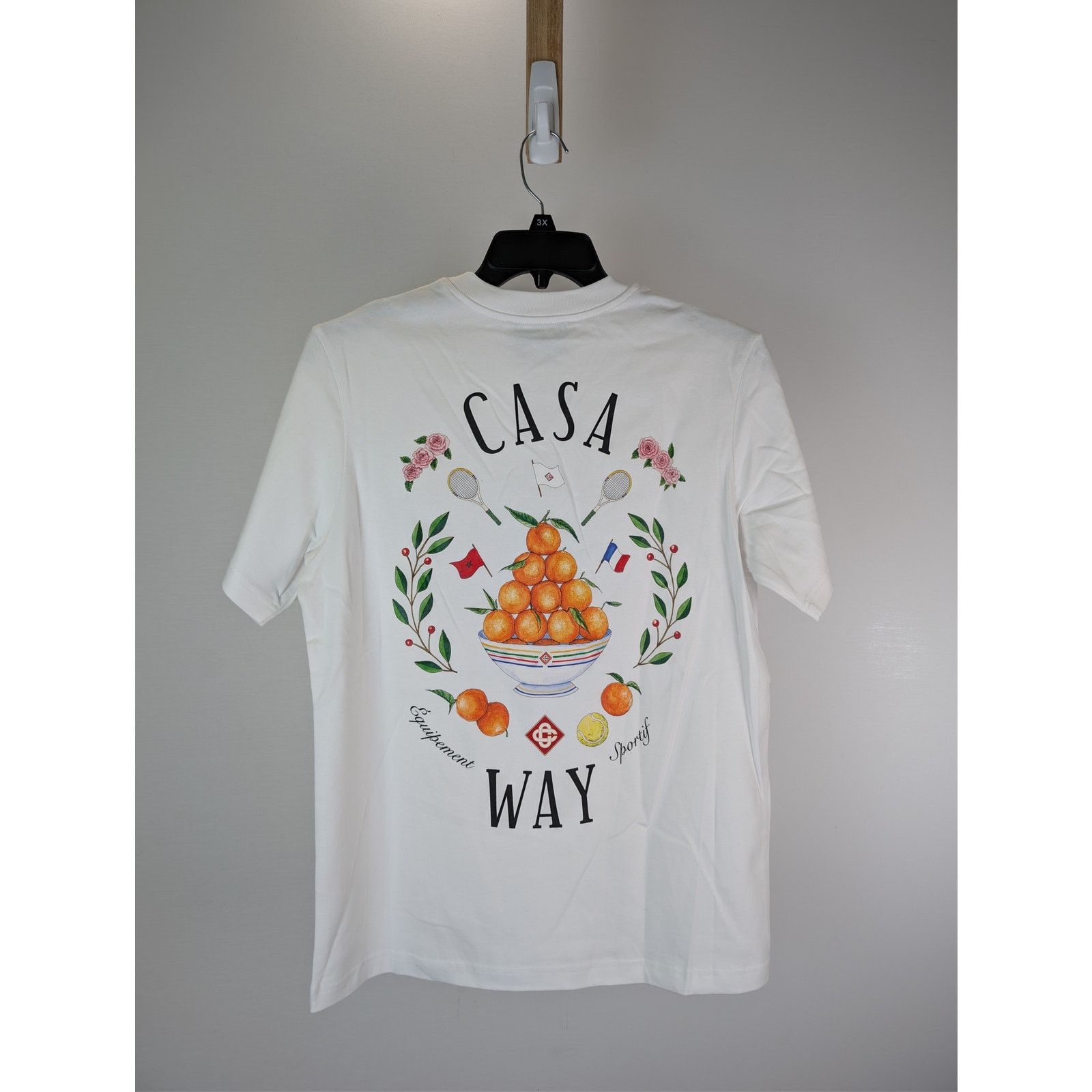 Casablanca o1rshd1 CC20 Casa Way Printed T-Shirt White Jersey in White Size US S / EU 44-46 / 1 - 1 Thumbnail