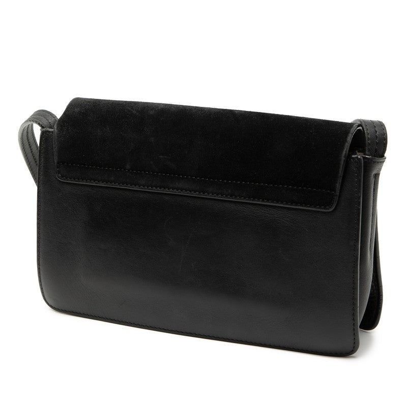 Chloe Chloe Suede Leather Faye Shoulder Bag Black Size ONE SIZE - 2 Thumbnail