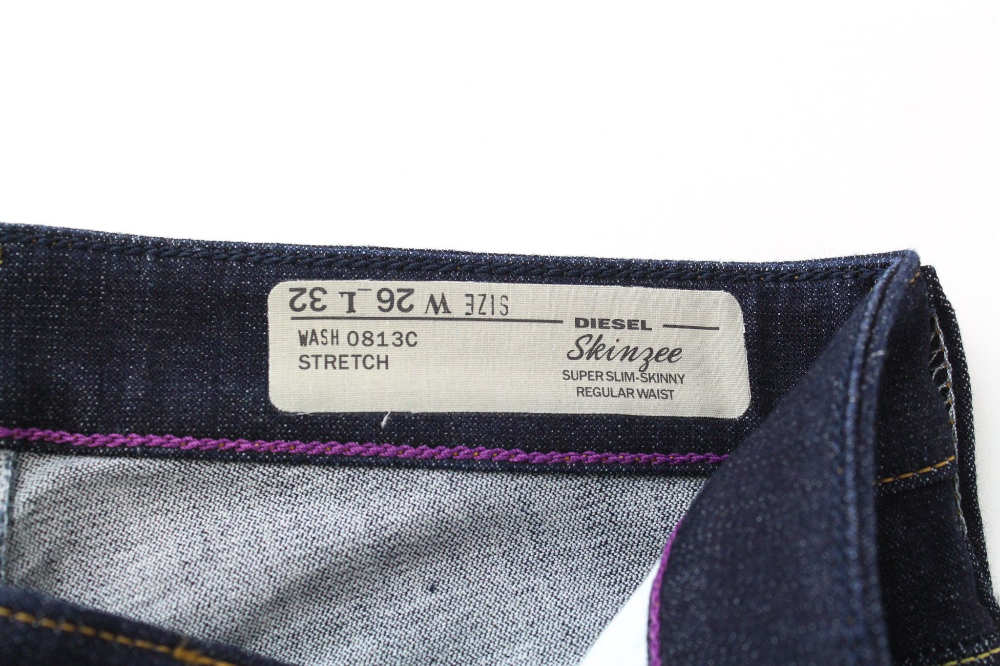 Diesel SKINZEE 0813C W26/L32 Blue Stretch Jeans 71399 Size 26" / US 2 / IT 38 - 5 Thumbnail
