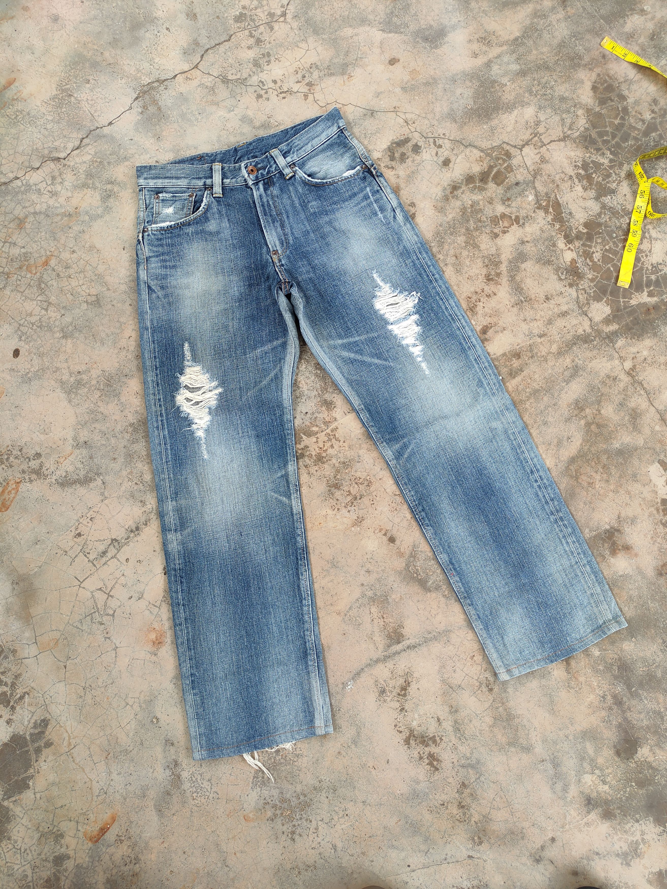 Edwin W31 VINTAGE EDWIN ORANGE TAG FADED DISTRESSED JEANS PANTS Size US 31 - 2 Thumbnail
