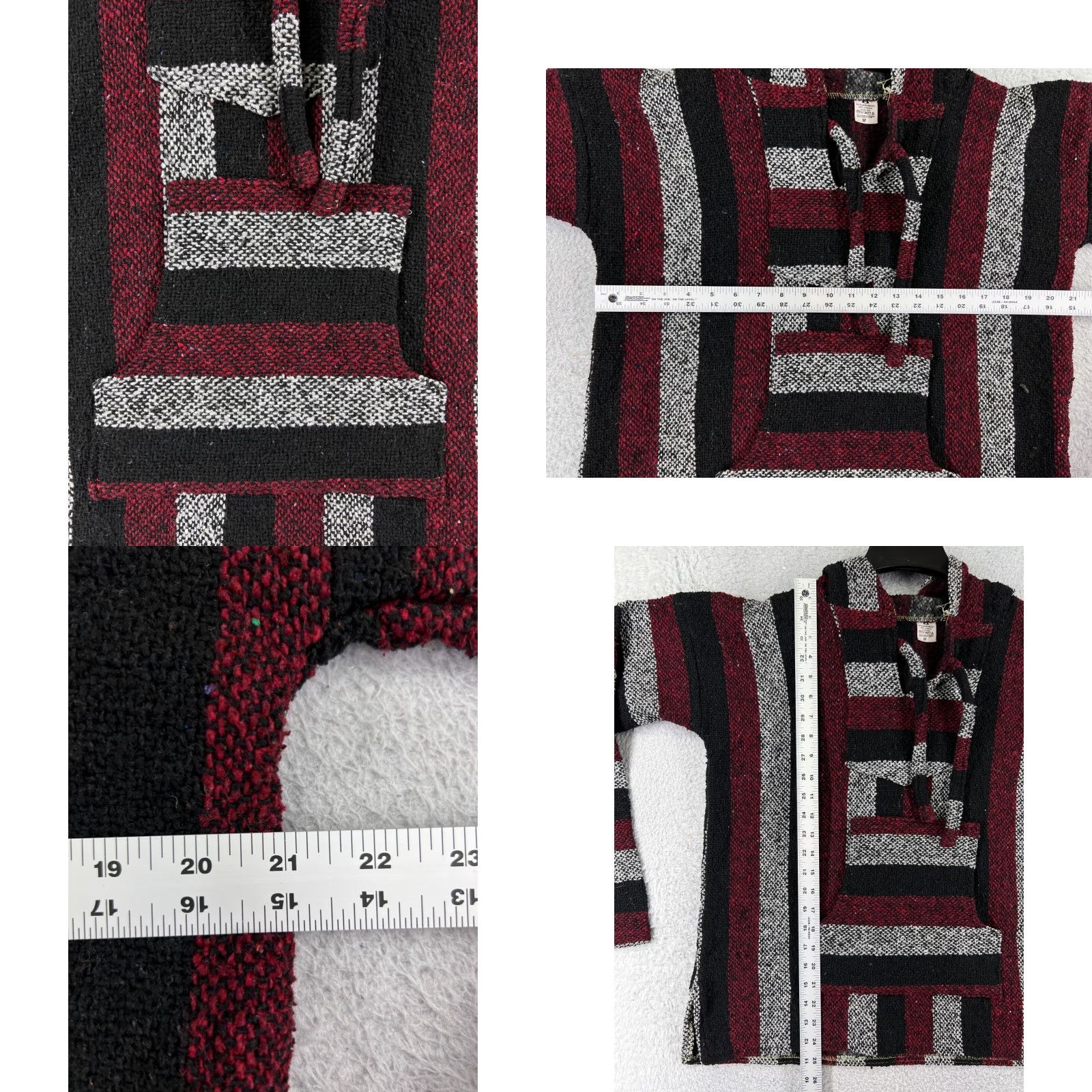 Vintage Micke Baja Hoodie Men M Red Black Drug Rug Pocket Hoodie Mens - Note: Ensure only words from original title; avoid adding extra punctuation. Size US M / EU 48-50 / 2 - 8 Thumbnail