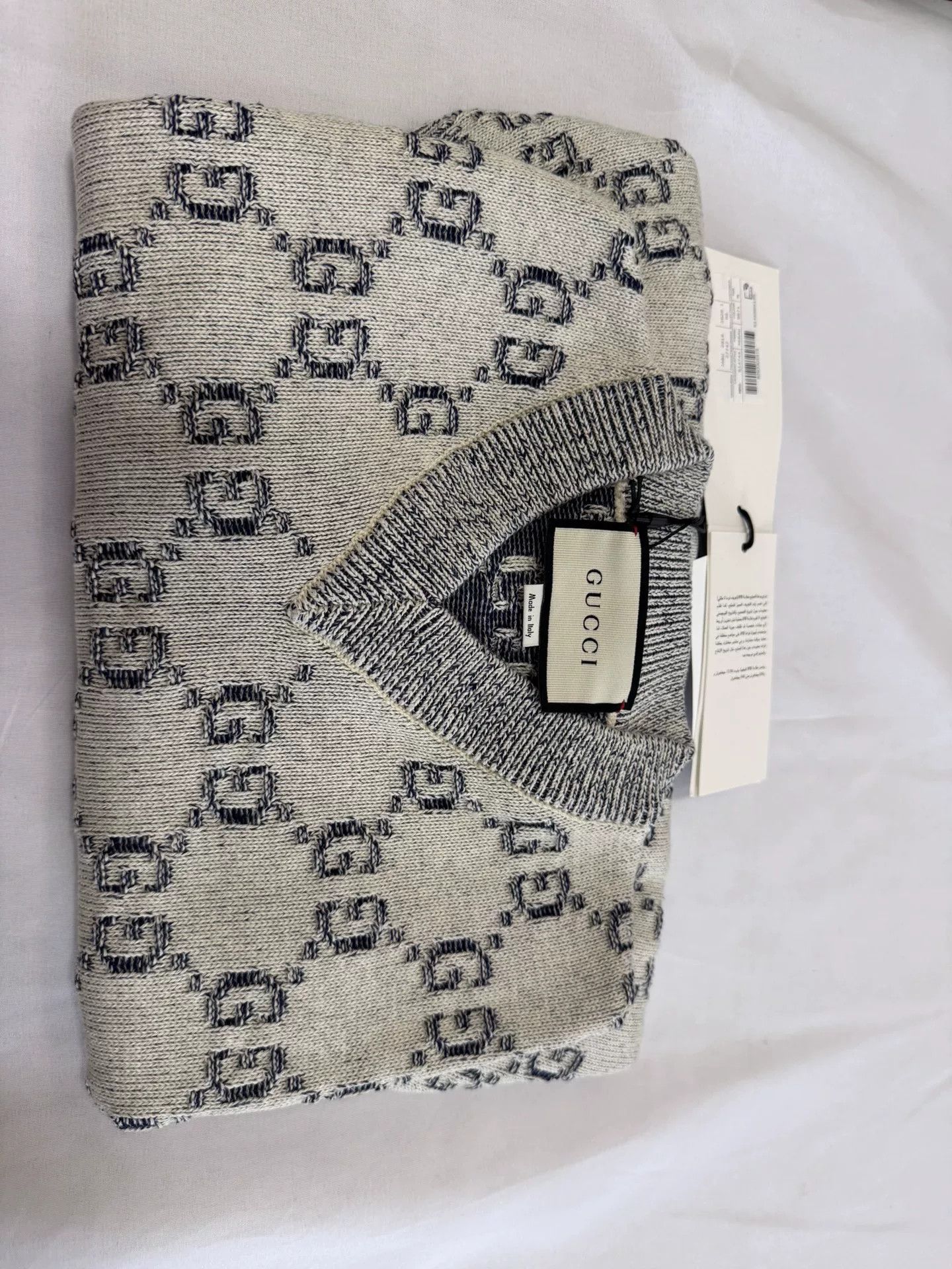 Gucci gucci grey knit sweater with double g pattern Size US M / EU 48-50 / 2 - 1 Thumbnail