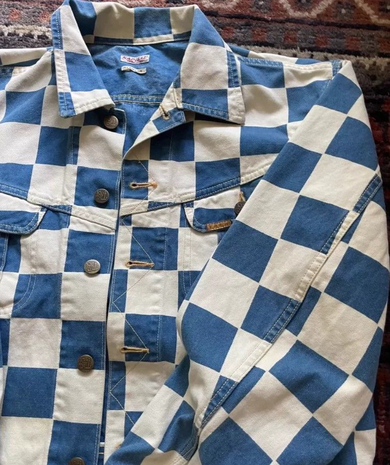 Kapital Checkered Denim Jacket Early Design - dmc