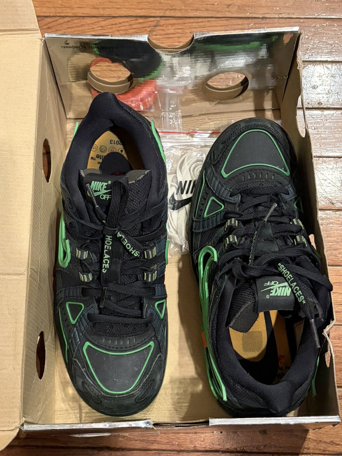 Nike Nike Air Rubber Dunk x Off-White Low Green Strike Size US 7.5 / IT 37.5 - 13 Thumbnail