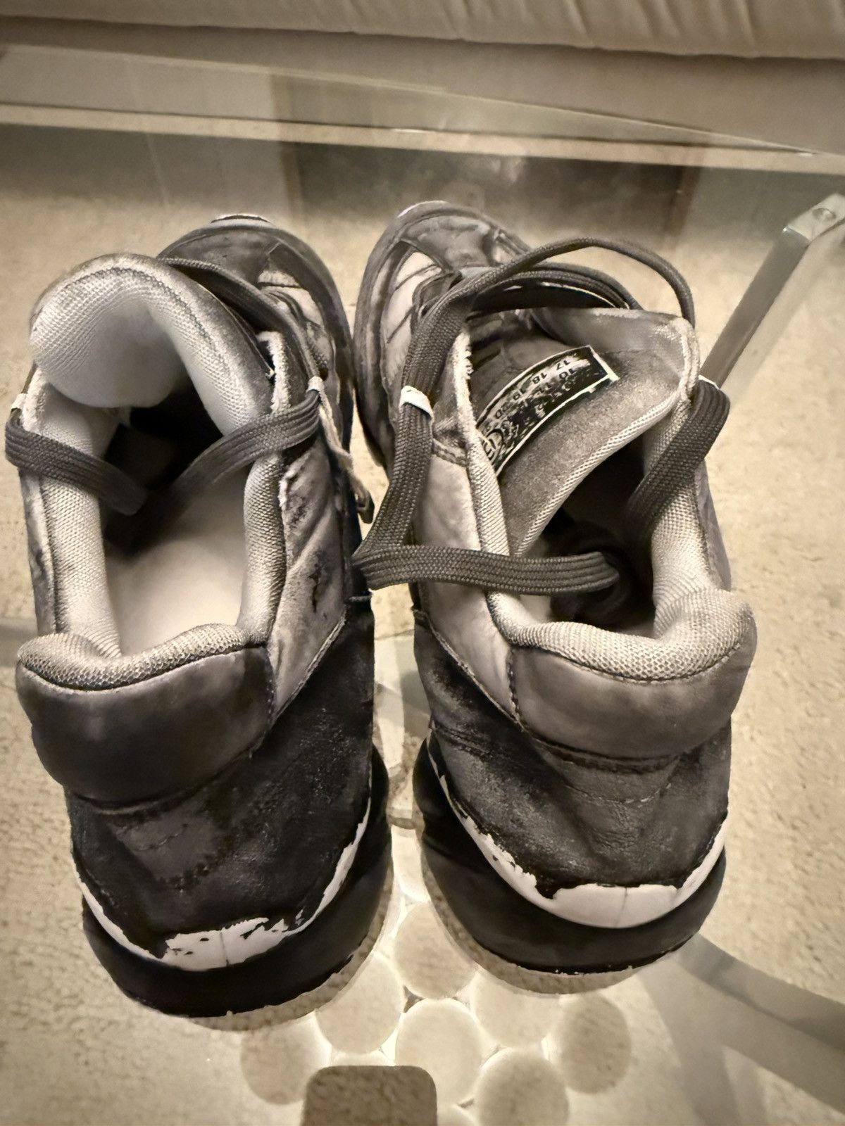 Maison Margiela MM6 Maison Margiela Black Distressed Sneakers Size US 10 / EU 43 - 11 Thumbnail