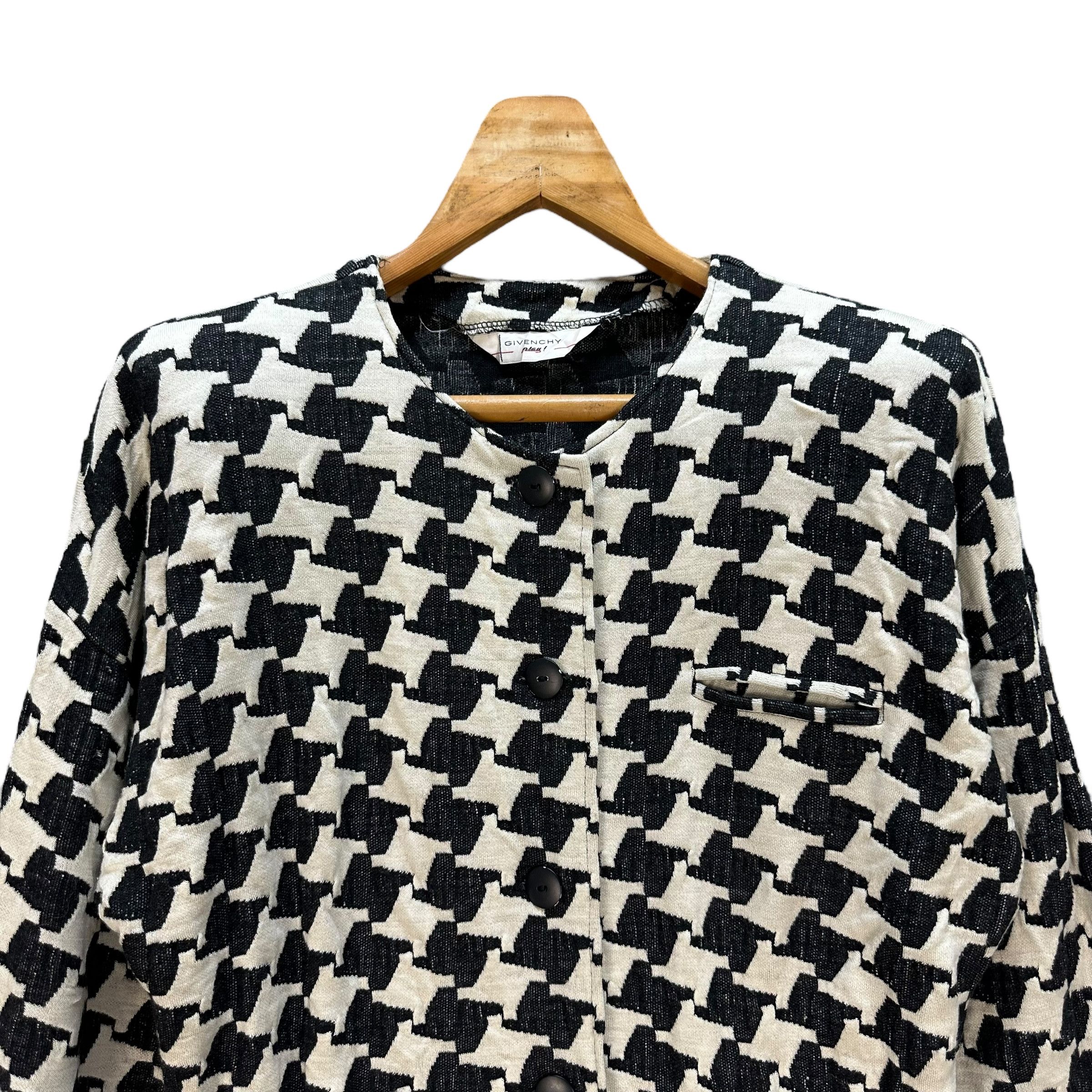 Givenchy GIVENCHY Play Houndstooth Pattern Overcoat Jacket #81-1448 Size M / US 6-8 / IT 42-44 - 2 Thumbnail