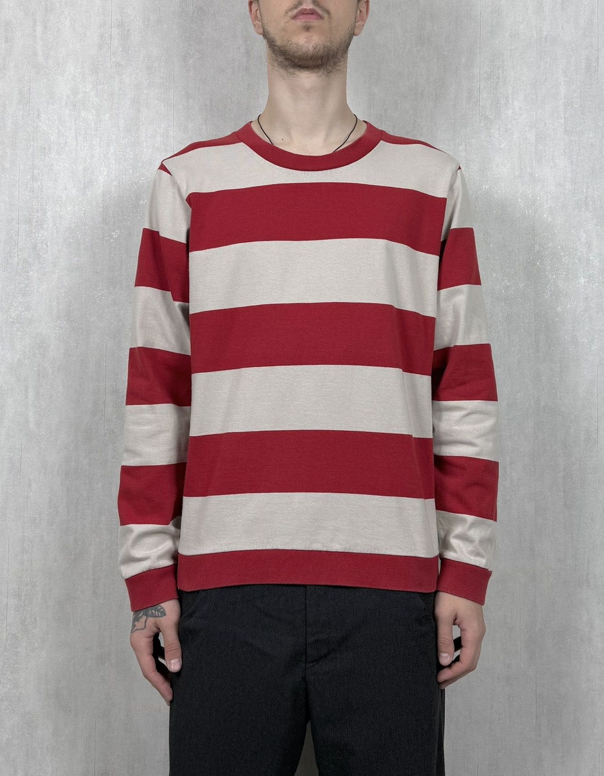 Margaret Howell Margaret Howell MHL Men’s Striped Cotton Sweatshirt Size M Size US M / EU 48-50 / 2 - 1 Thumbnail