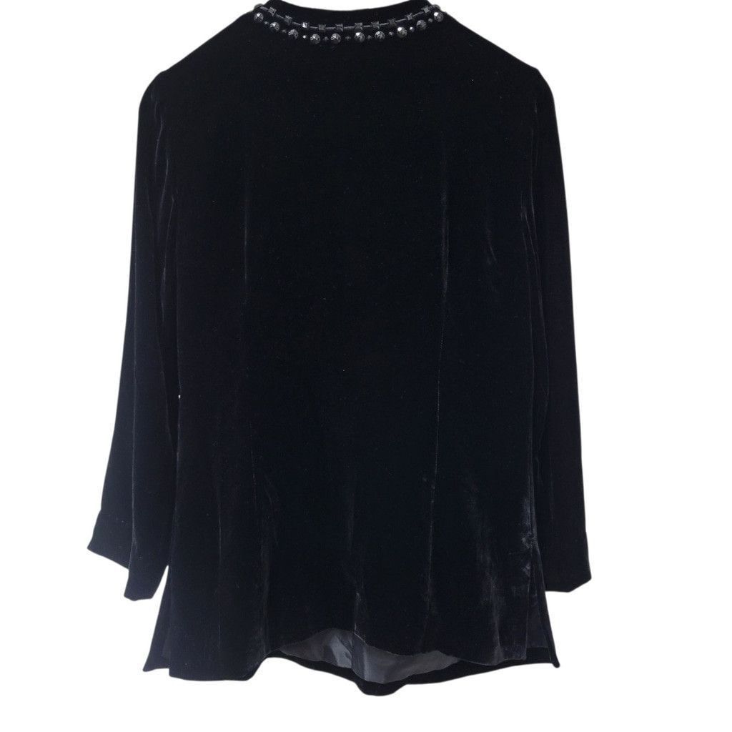 Talbots Talbots Petites Women's Beads Embellished Velvet Top Size 8 Size M / US 6-8 / IT 42-44 - 4 Thumbnail