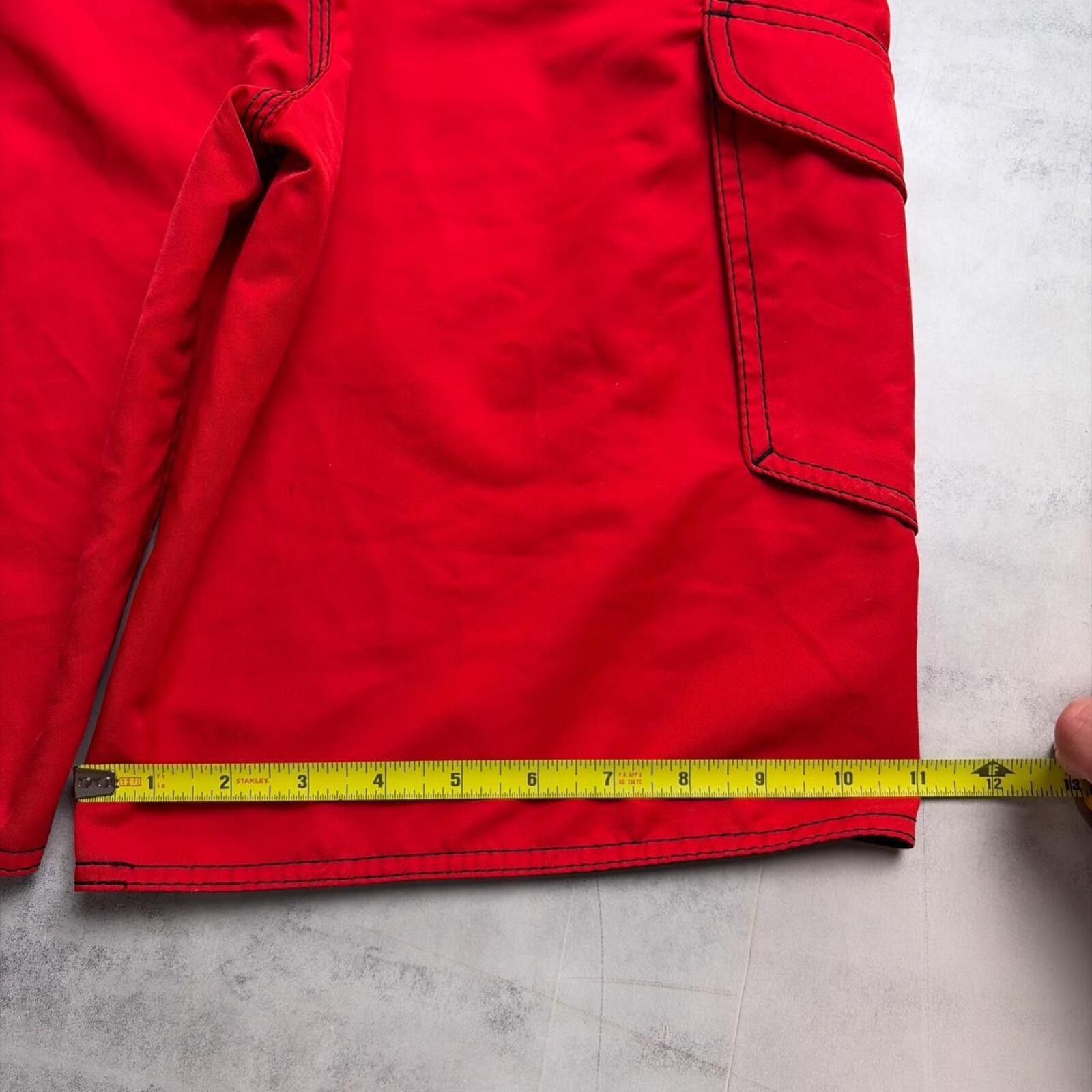 Quiksilver Y2K Red Quiksilver Surf Grunge Baggy Board Shorts Size US 30 / EU 46 - 8 Thumbnail
