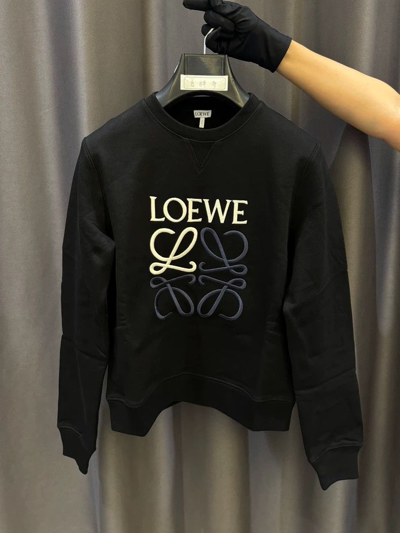 Loewe LOEWE Cotton letter embroidery round neck hoodie Size XS / US 0-2 / IT 36-38 - 1 Thumbnail