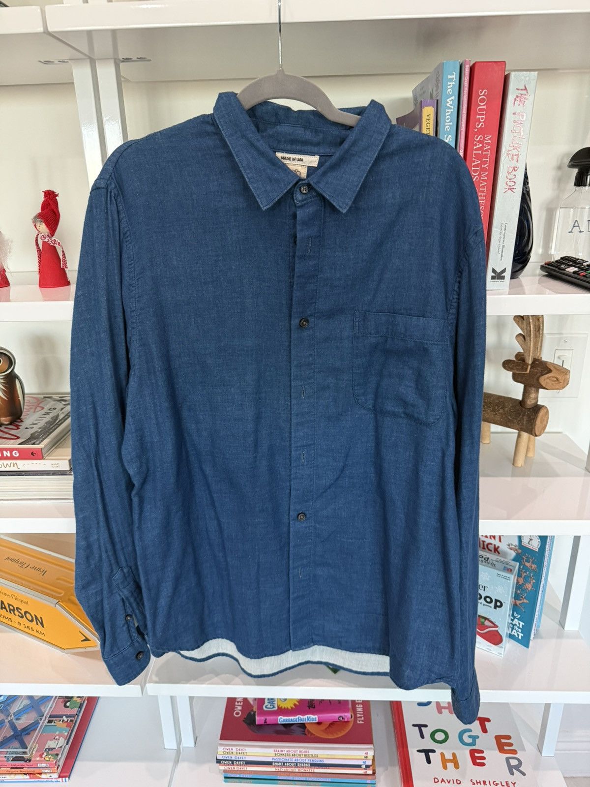 Hiroshi Kato Hiroshi Kato - The Ripper Shirt XL Blue Green Made in USA Size US XL / EU 56 / 4 - 1 Thumbnail