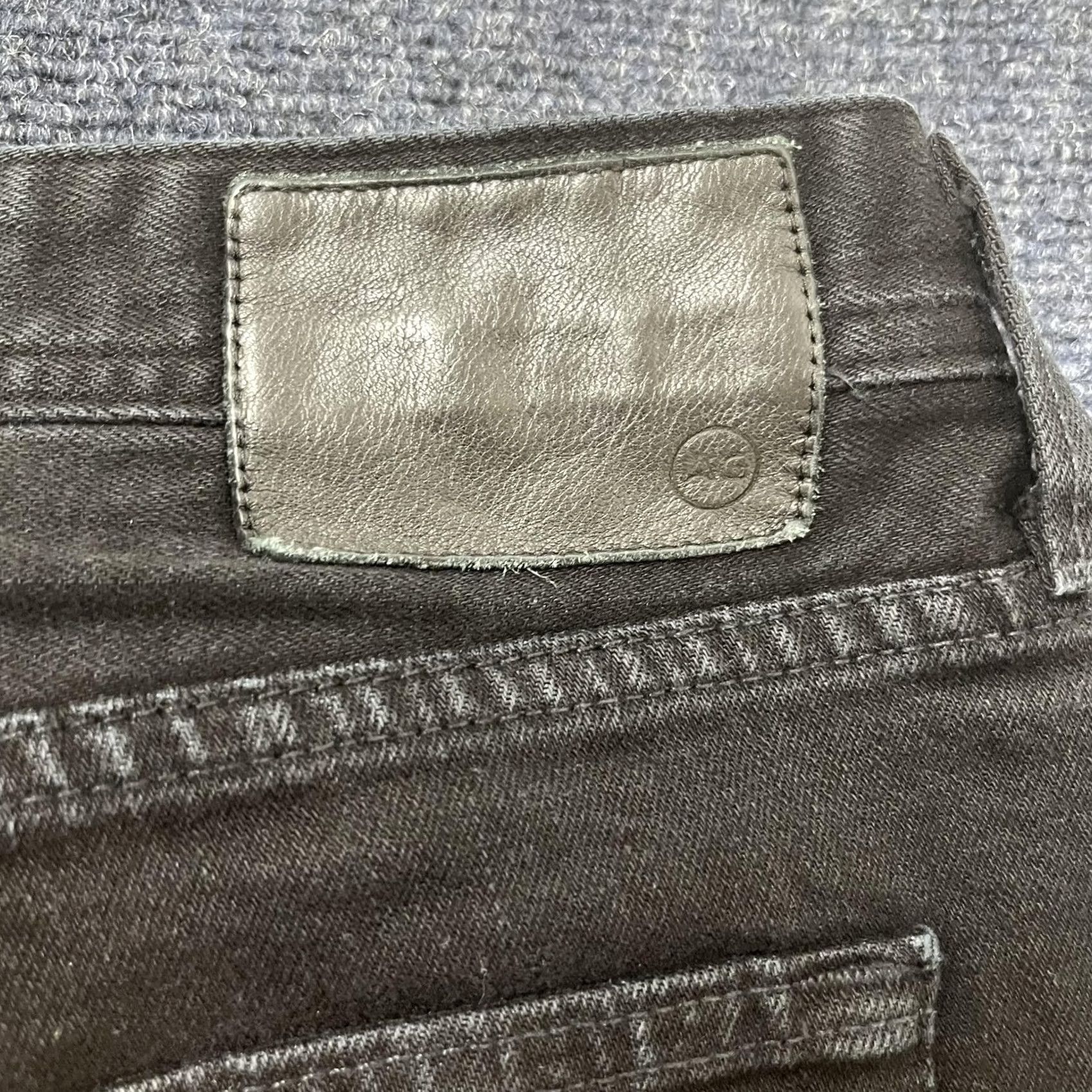 Denime AG Adriano Goldschmied The Graduate Tailored Leg Jeans Mens 34 Black Denim Slim Stretch Pockets Zip Fly 5-Pocket Size US 30 / EU 46 - 2 Thumbnail