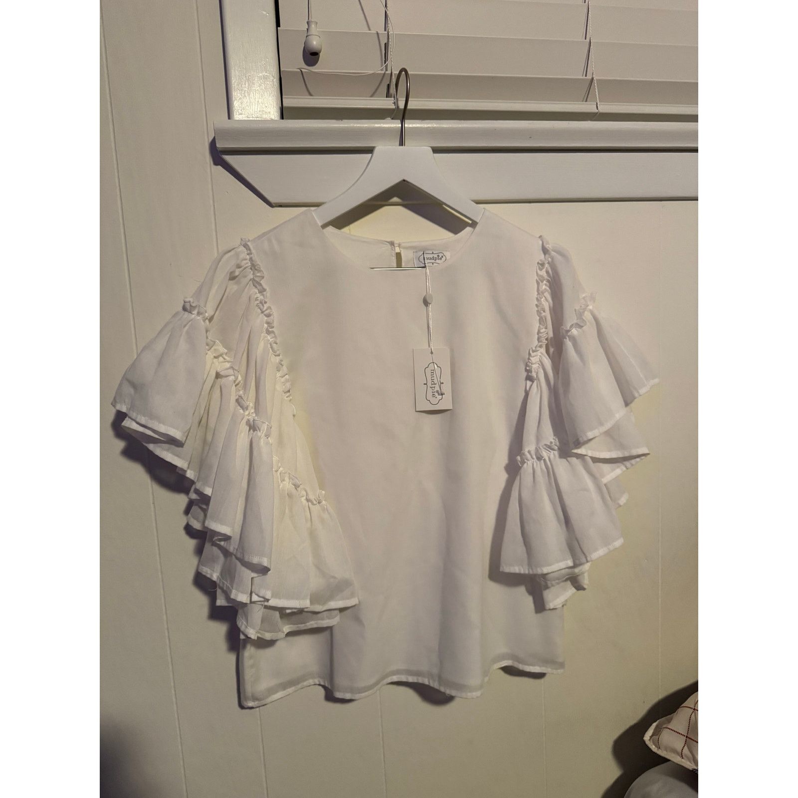 Other NWT Mud Pie Culver Ruffle Top Size Small (paid $59.99) Size S / US 4 / IT 40 - 1 Thumbnail