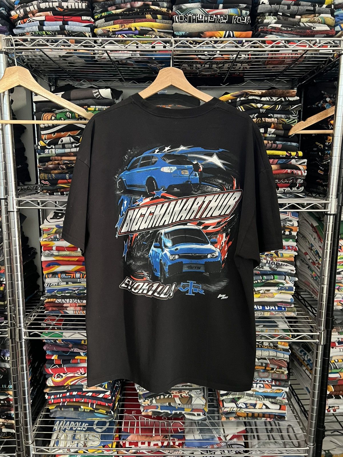 NASCAR 2000s Biggmanarthur Evok1lla Subaru VTR Konstant Design Tee Size US XL / EU 56 / 4 - 1 Thumbnail