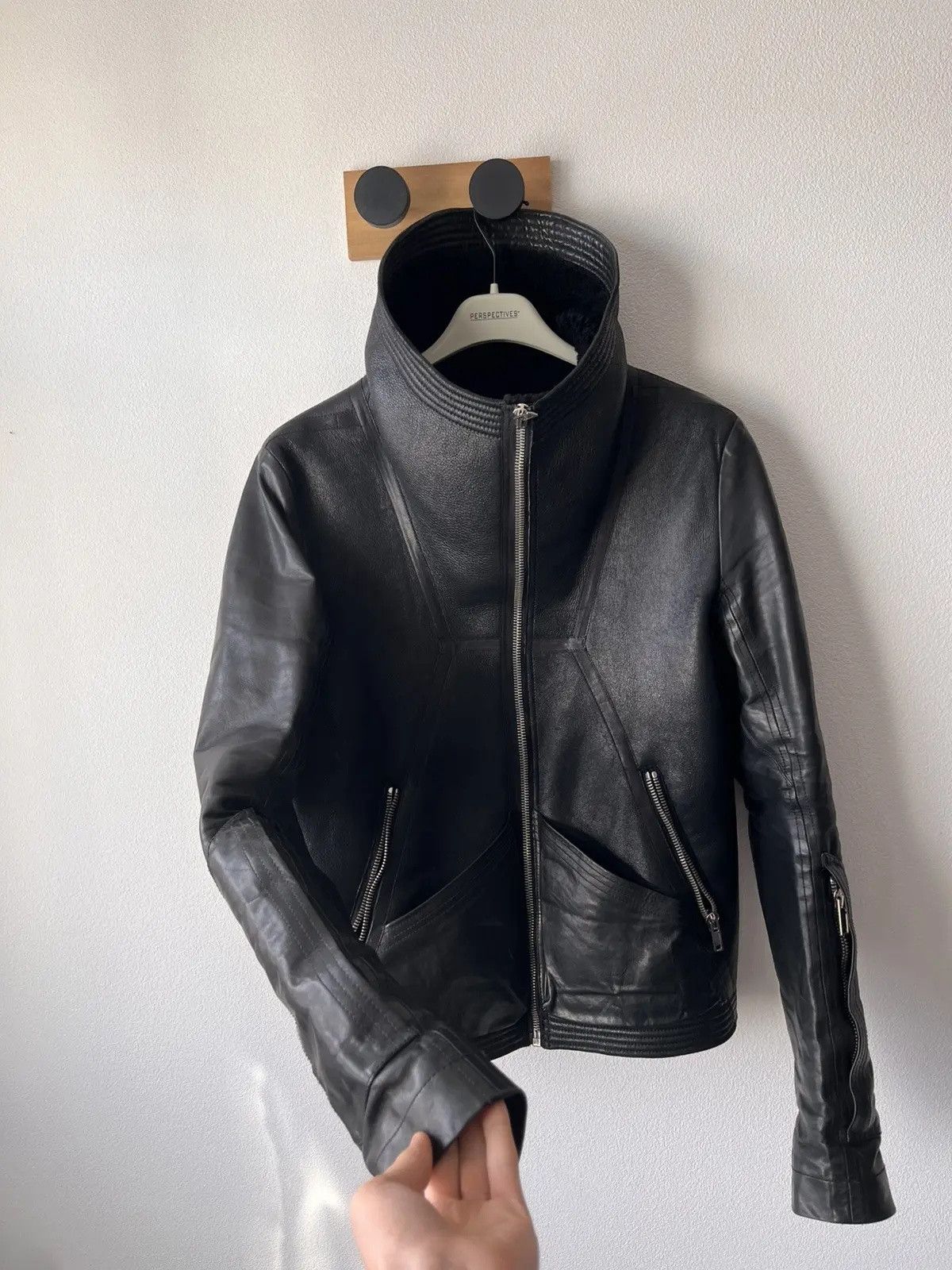 Rick Owens Rick Owens 2012 Mountain Leather Jacket with fur lining Size US M / EU 48-50 / 2 - 5 Thumbnail