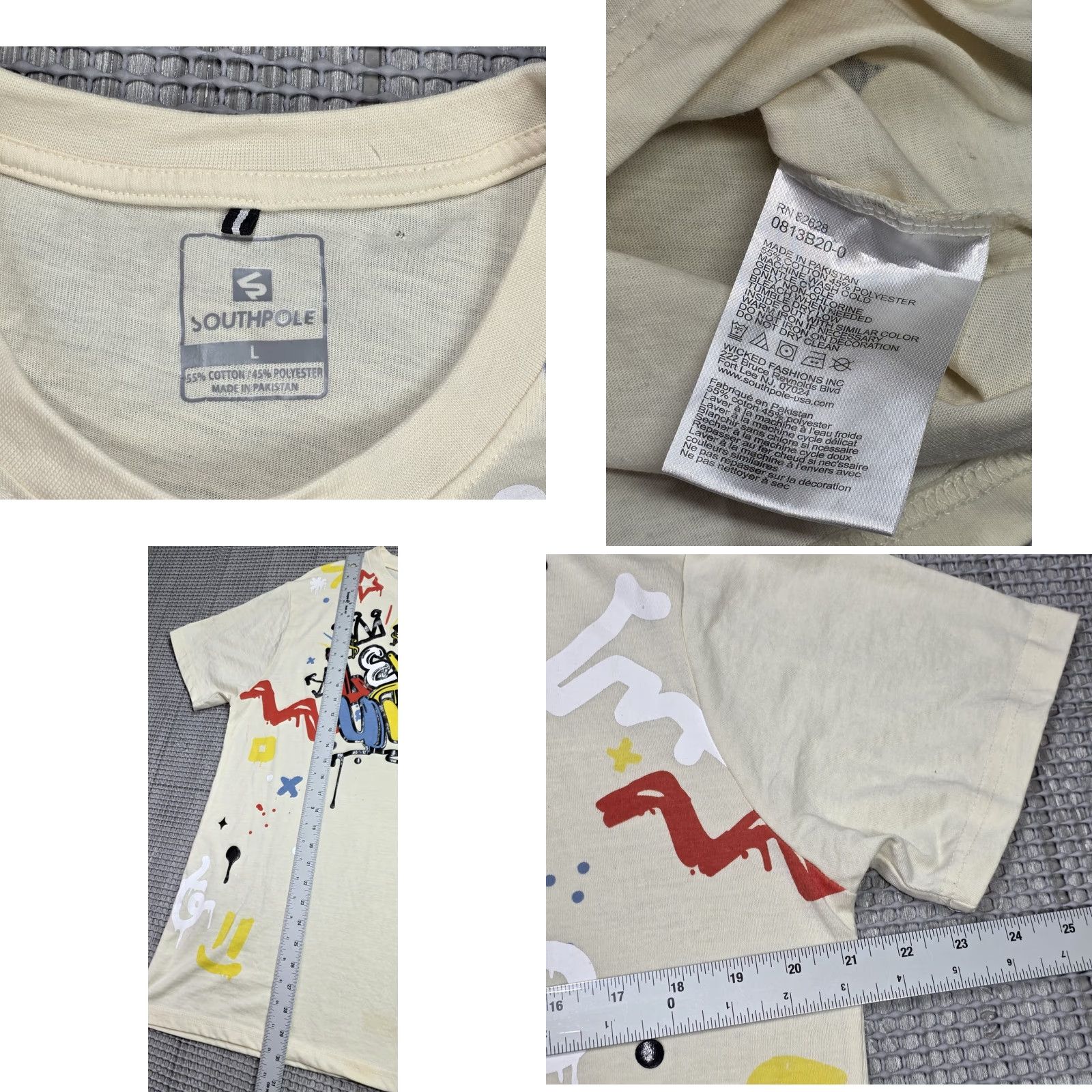 Southpole Southpole T Shirt Graphic Money Beig e Level Up Mens L Short Sleeve Y2K Cyberpunk Size US L / EU 52-54 / 3 - 8 Thumbnail