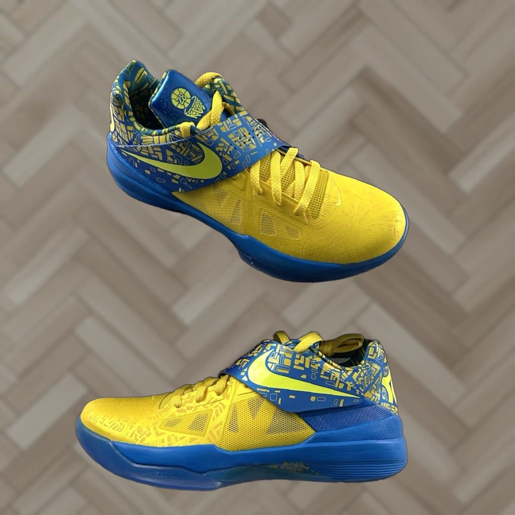 Nike Nike Zoom KD IV Scoring Title Photo Blue Lemon Twist FZ5916 400 Men's Size 9.5 Size ONE SIZE - 1 Thumbnail
