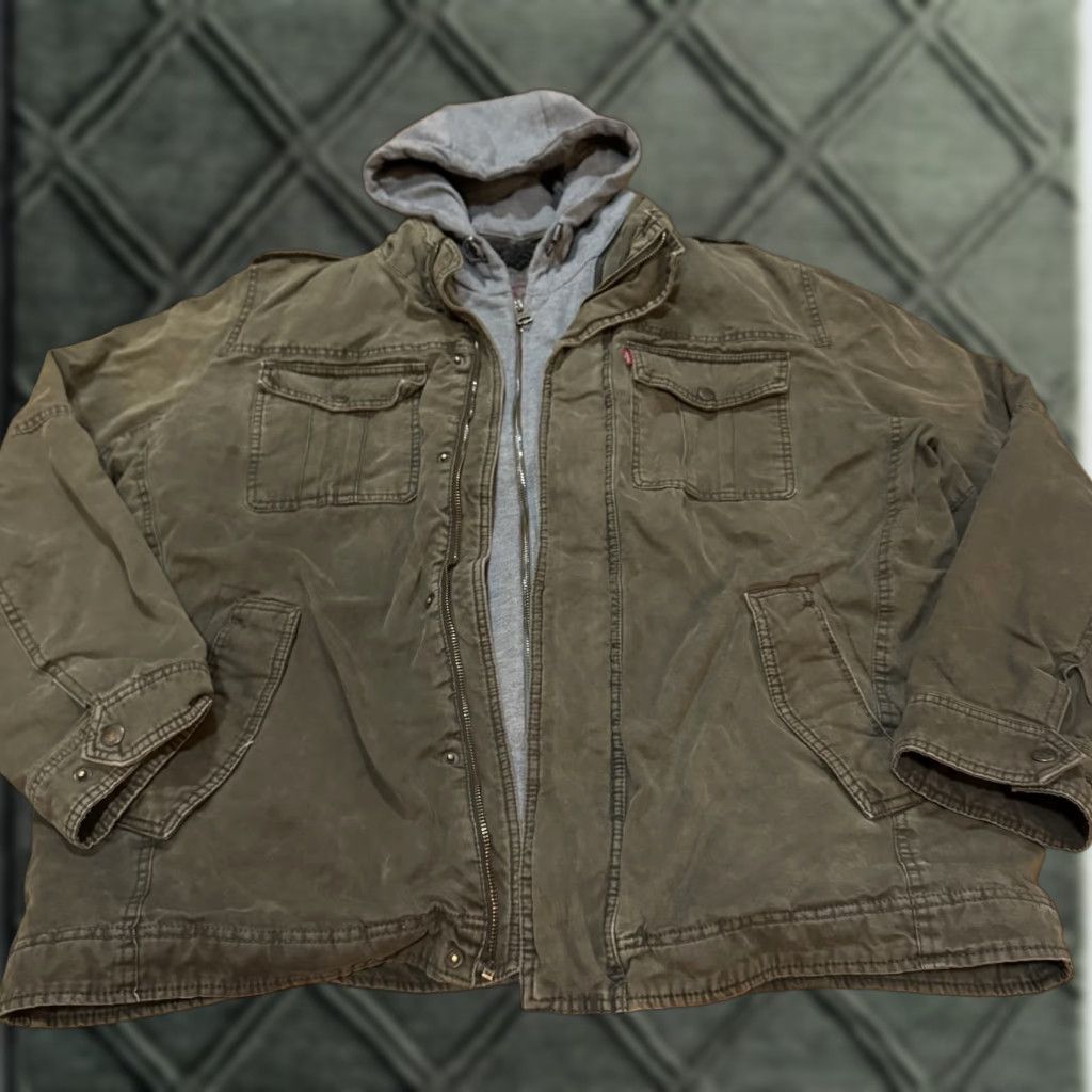 Levi's VINTAGE Levi's Luigi Mangione Jacket 2XL Regular Cotton Bomber Green Men Size US XXL / EU 58 / 5 - 1 Thumbnail