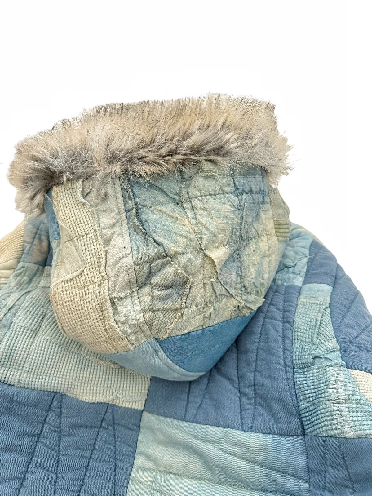 Greg Lauren Sz2 Indigo Scrapwork Patchwork Snorkel Puffer Parka Size US M / EU 48-50 / 2 - 4 Thumbnail