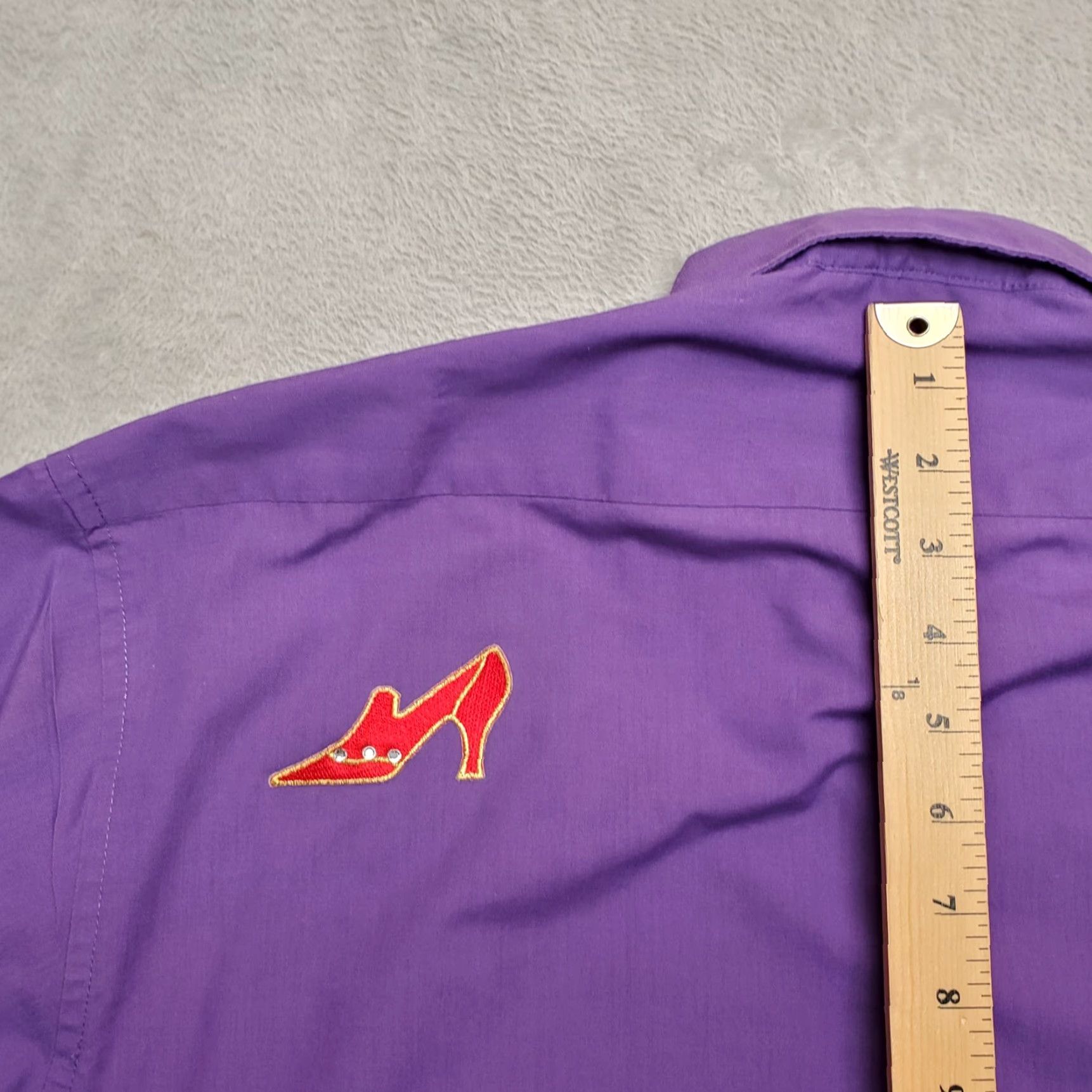 Vintage H&J Shirt Womens XL Purple Casual chic Whimsical Embroidered Button-Up Vintage Size XL / US 12-14 / IT 48-50 - 6 Thumbnail