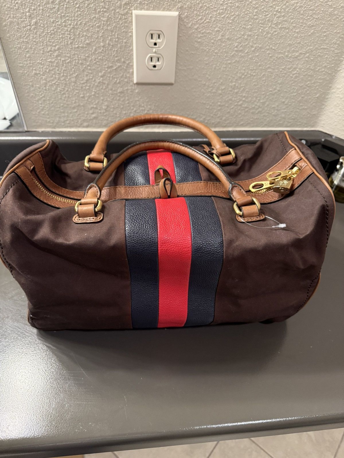 Brooks Brothers Brook’s Brothers Leather And Canvas Weekender/Duffle Size ONE SIZE - 3 Thumbnail