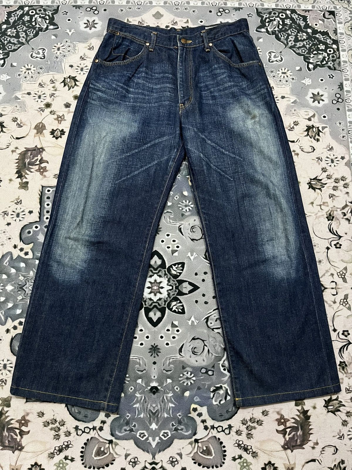image of StealWrangler Lady Western Style Redline Selvedge Denim in Blue, Women's (Size 30)
