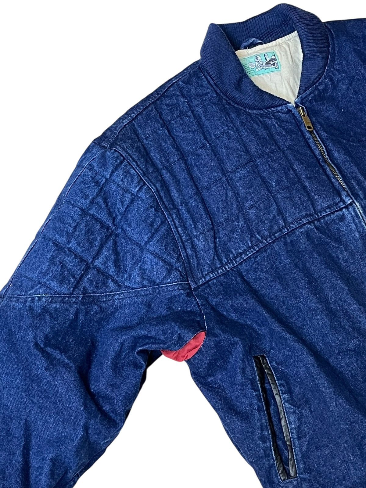 Toyo Enterprises Vintage 80s SUN VALLEY urban college boy denim bomber jacket Size US L / EU 52-54 / 3 - 8 Thumbnail