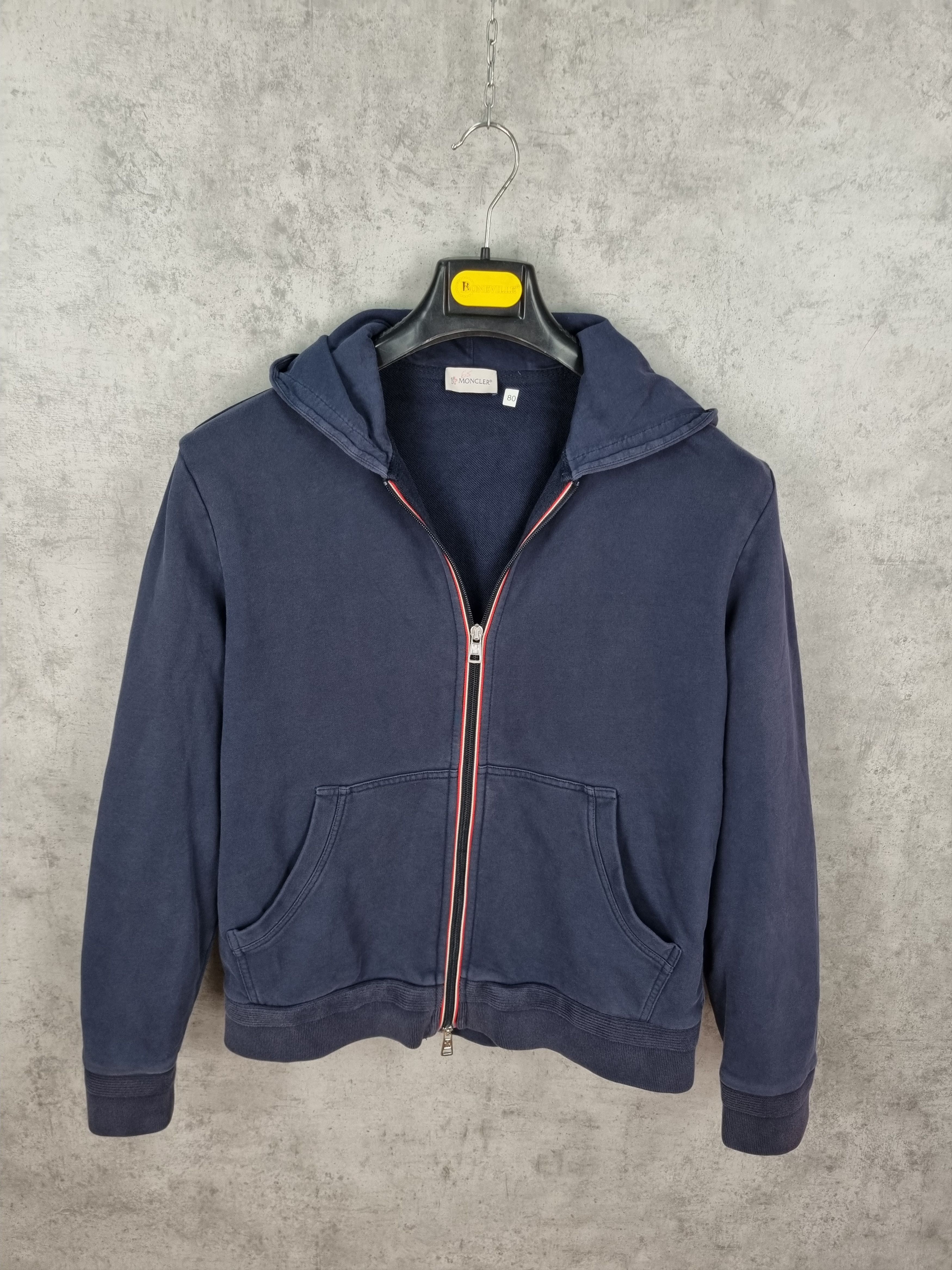 Moncler × Vintage Faded Moncler Knitted Zip Up Hoodie Size US M / EU 48-50 / 2 - 11 Thumbnail