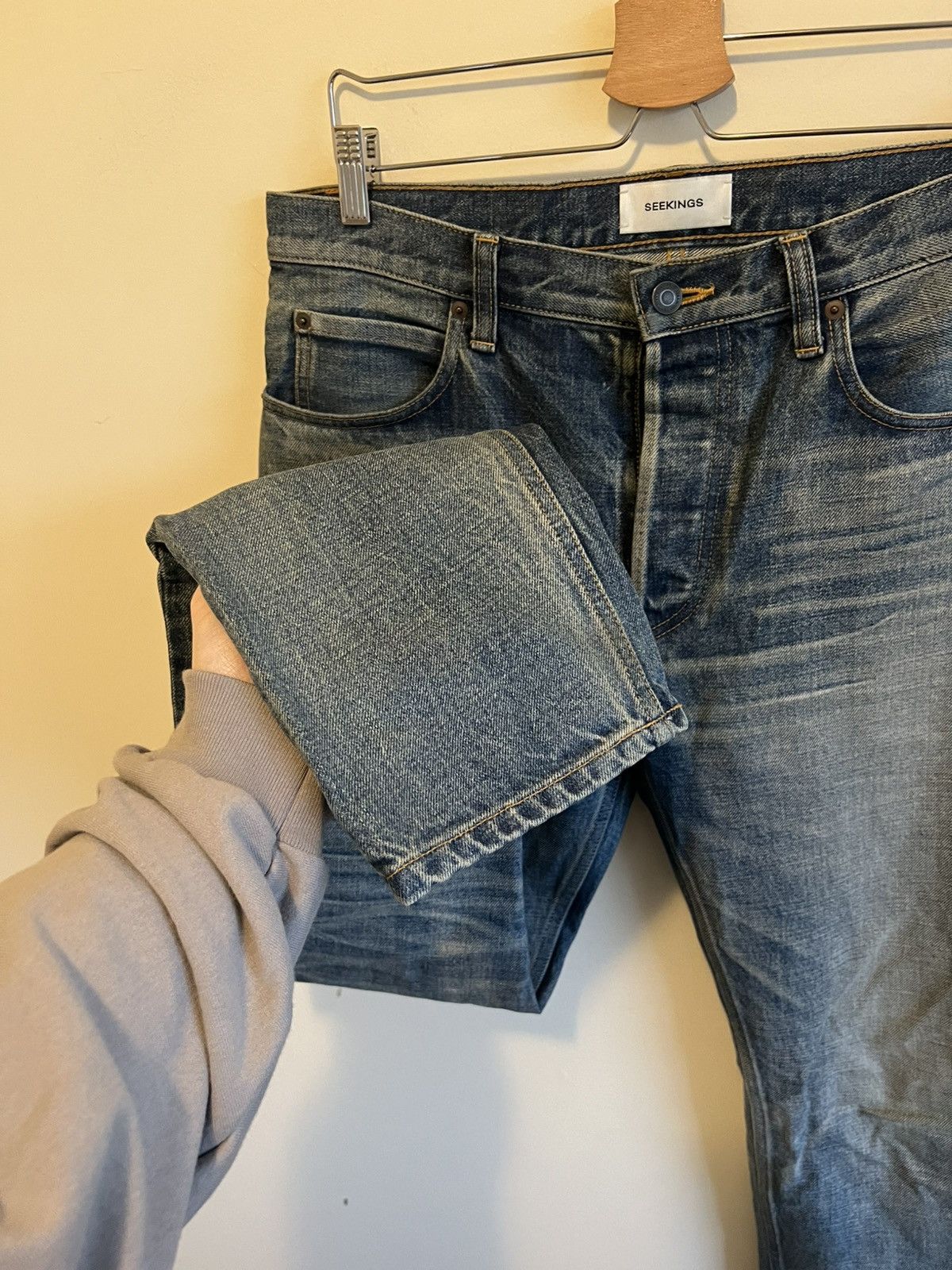 Seekings Seekings Signature Denim Indigo Washed Size US 32 / EU 48 - 3 Thumbnail