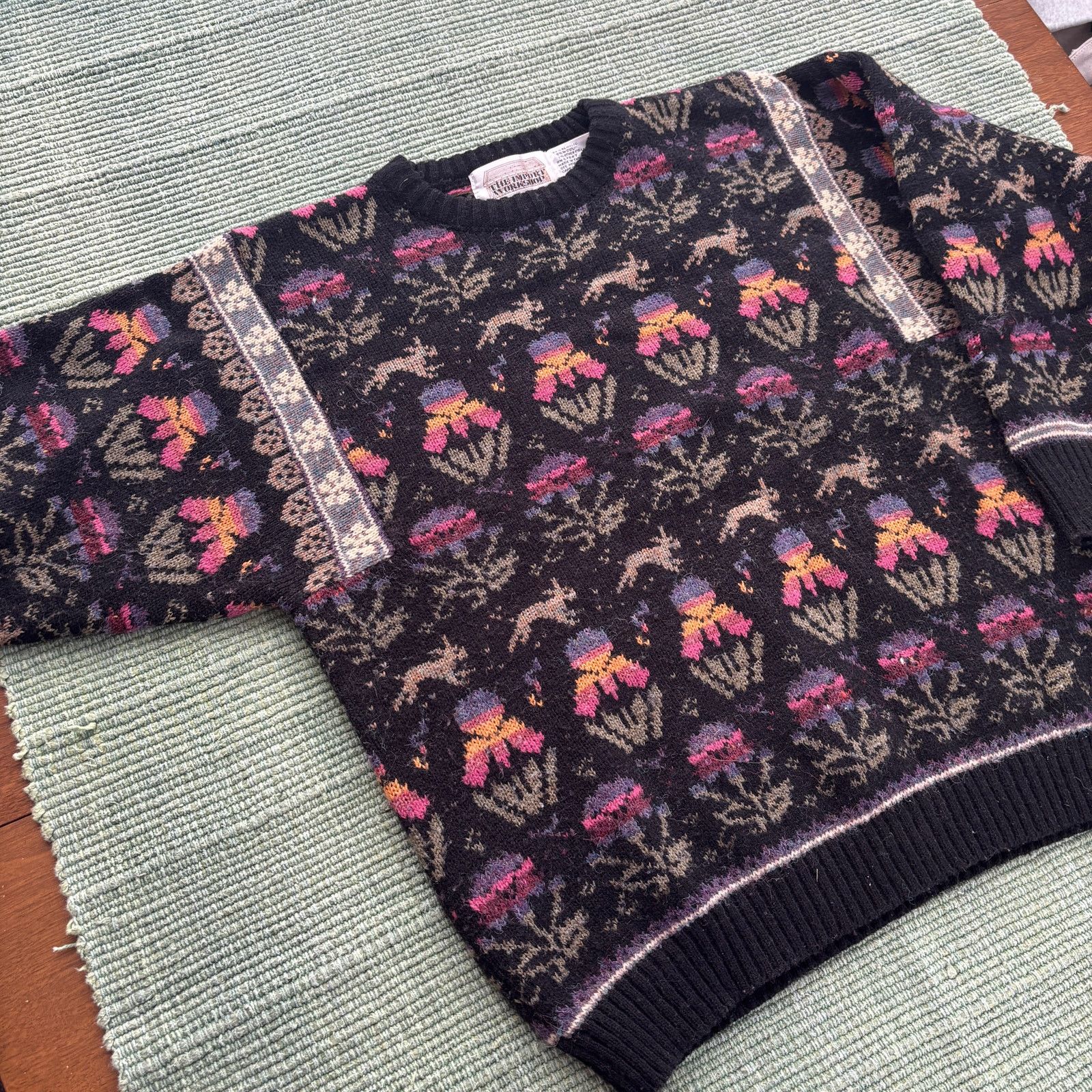 Vintage Vintage The Import Workshop Knit Wool Pattern Sweater Sz L Size L / US 10 / IT 46 - 2 Thumbnail