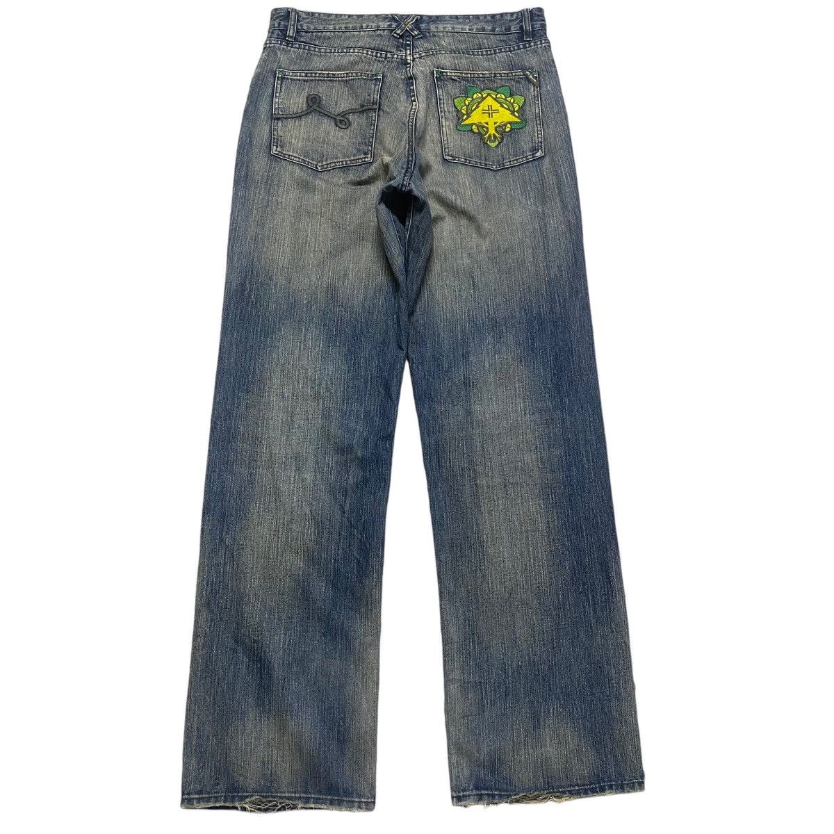 LRG Vintage LRG Denim Baggy Jeans Embroidery Japanese Tea Garden Size US 36 / EU 52 - 2 Thumbnail