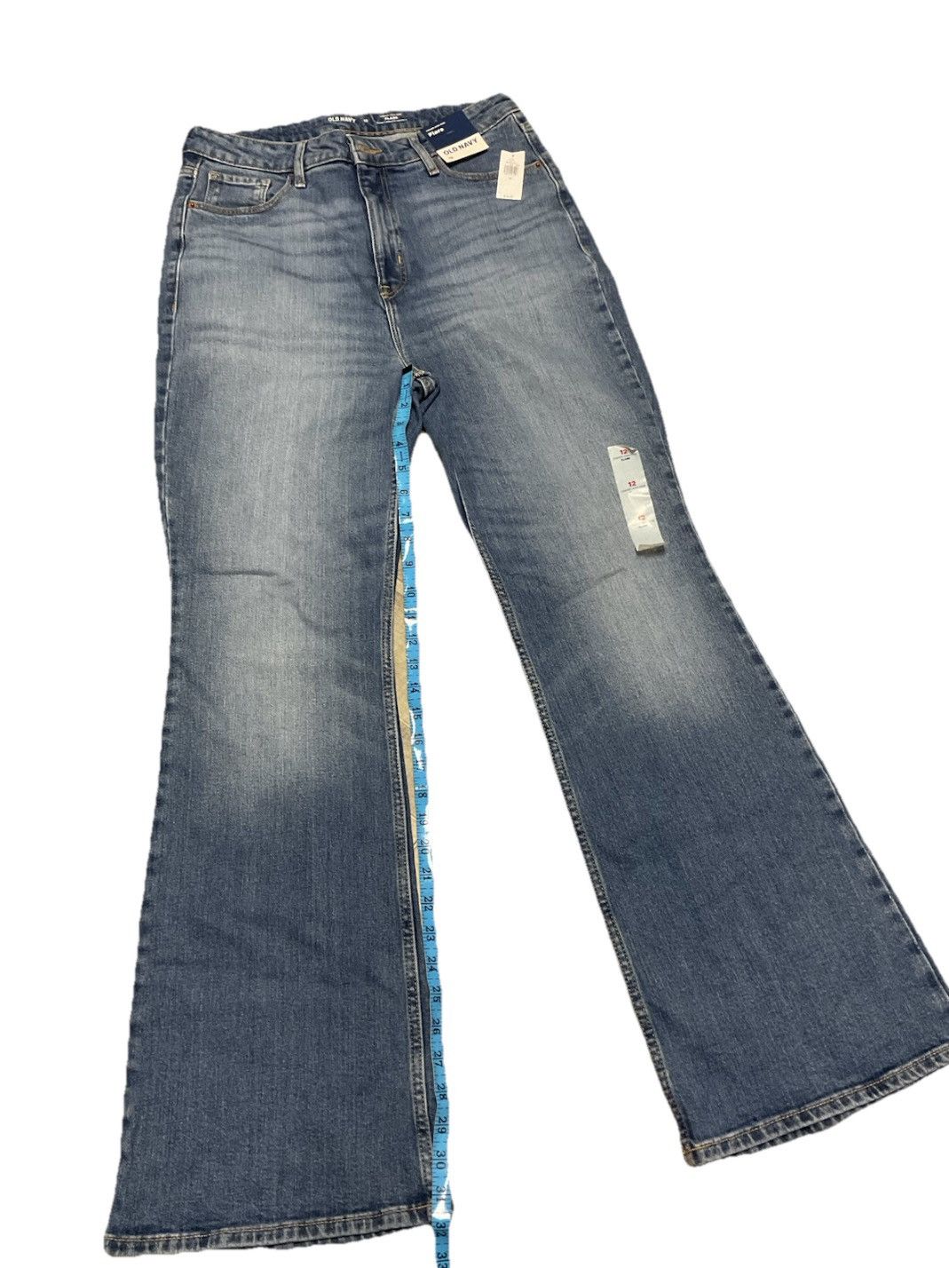 Old Navy Old Navy High Rise Flare Jeans Women Size 12 Blue Denim Y2K Size 34" / US 12 / IT 48 - 7 Thumbnail