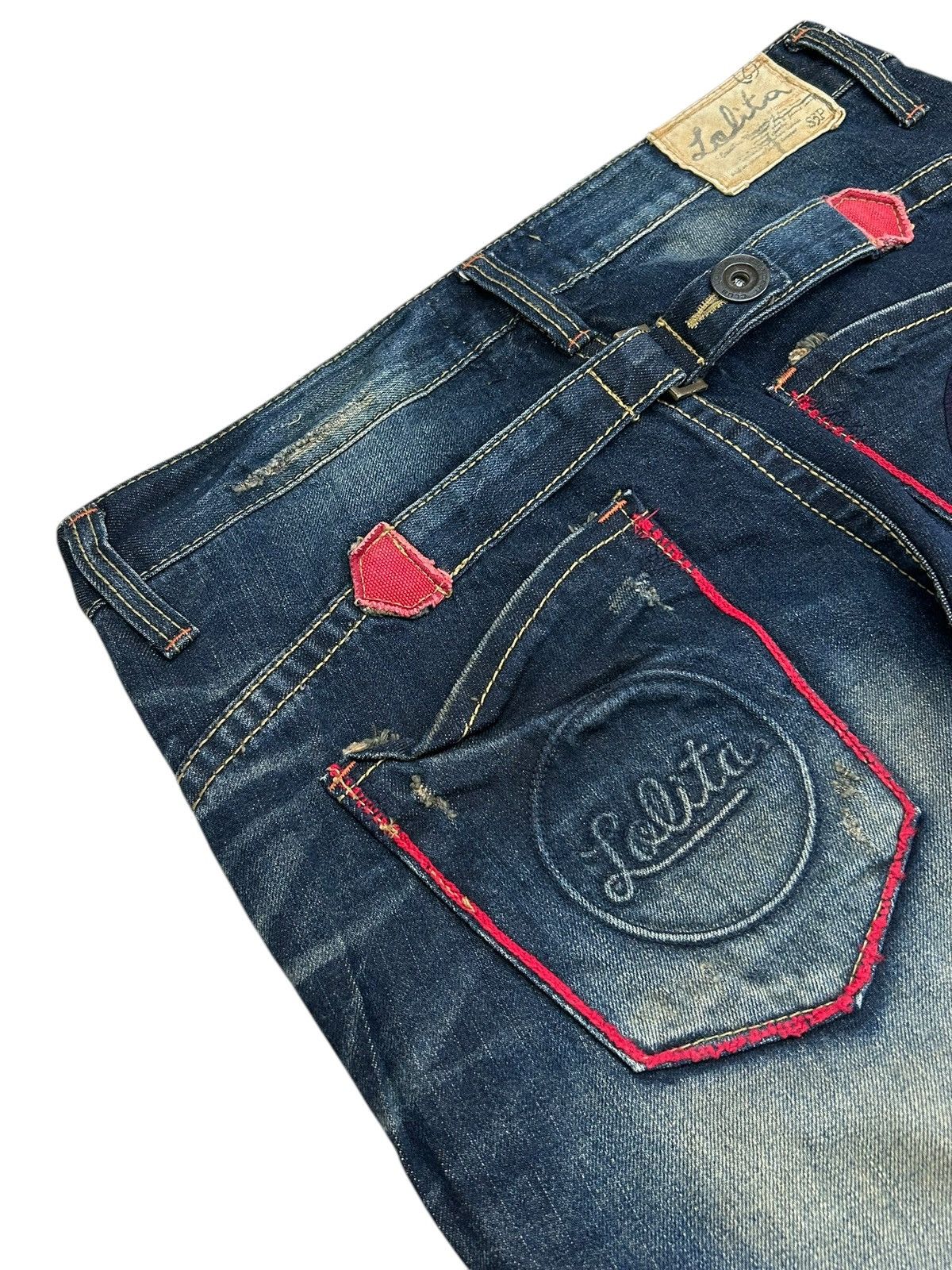Obelisk Lolita Concert Club Buckle Strap Patch Back Mud Washed Size US 33 - 14 Thumbnail