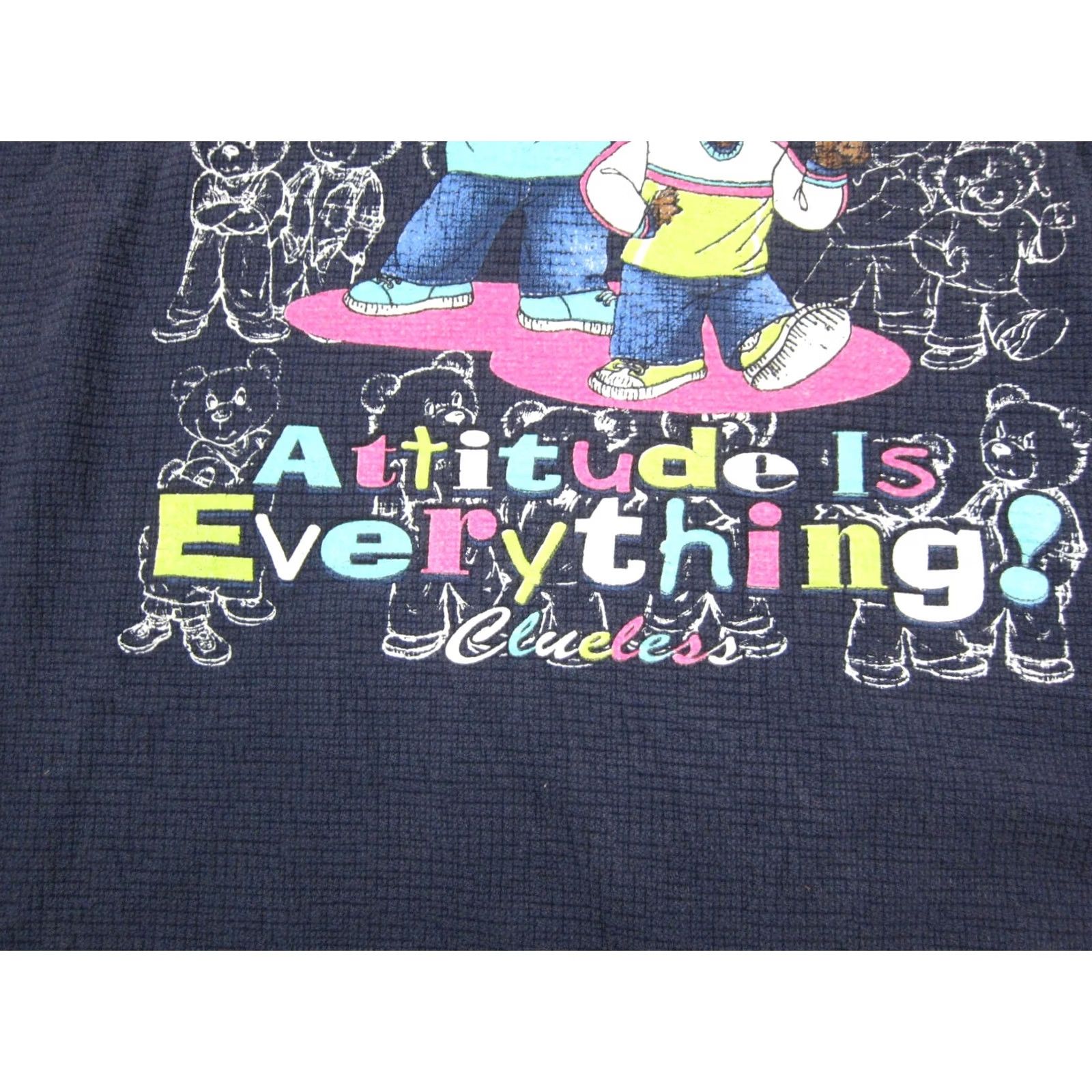 Faded Glory VINTAGE Faded Glory Bear Sweatshirt Womens Plus 26W/28W Blue Attitude USA Made 90s Classic Size 4XL / US 24-26 - 4 Thumbnail
