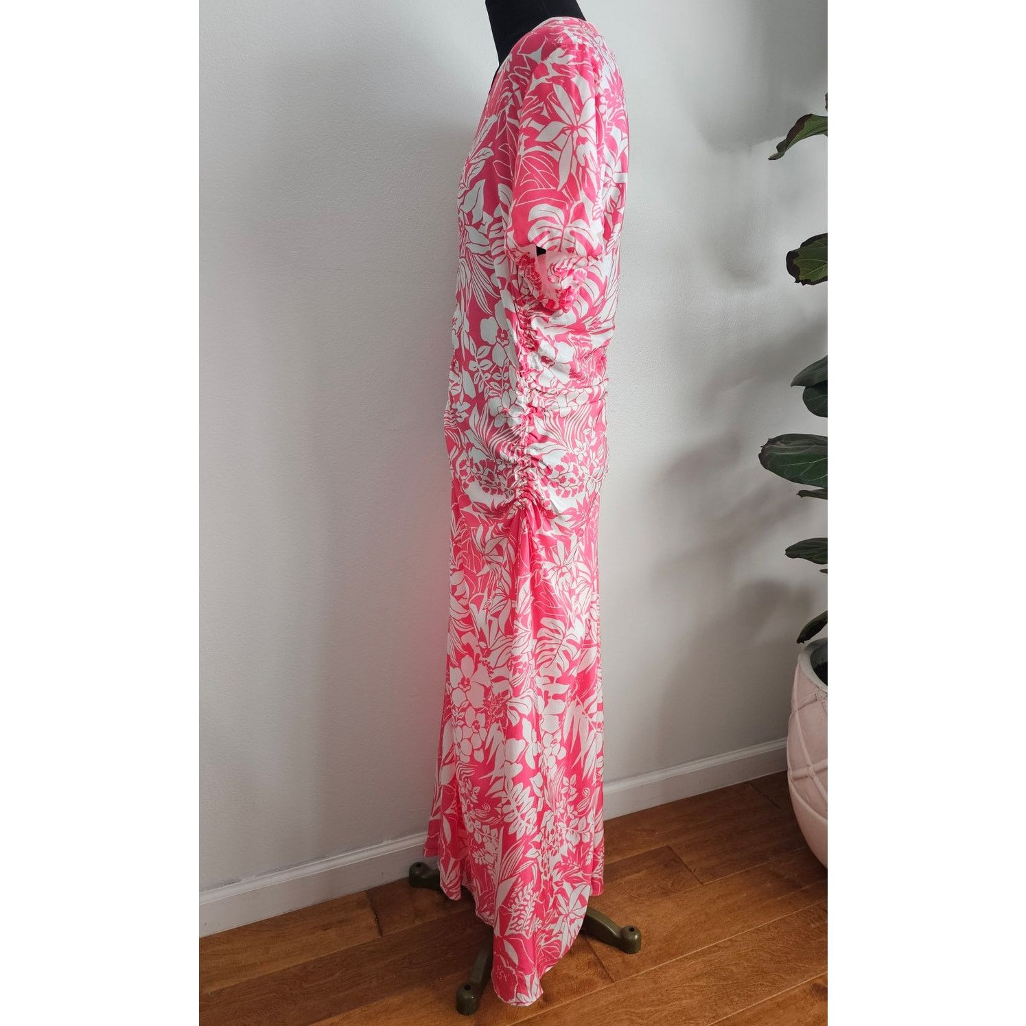 J.McLaughlin NWT J.McLaughlin Silk Pink/White Bay Isle Fernanda Dress 14 Size XL / US 12-14 / IT 48-50 - 4 Thumbnail