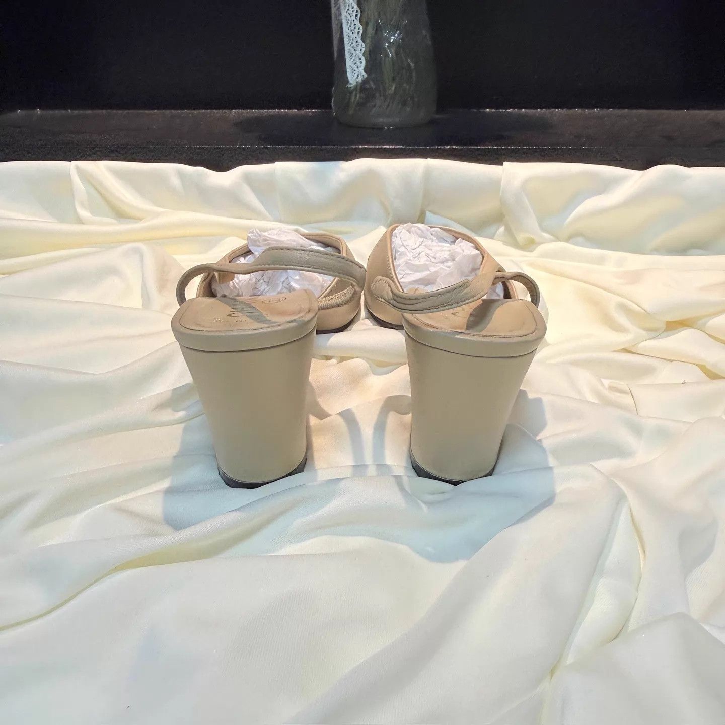 Chanel CHANEL Slingback Milk Tea Heels 38 EU 95 New Size US 7.5 / IT 37.5 - 3 Thumbnail
