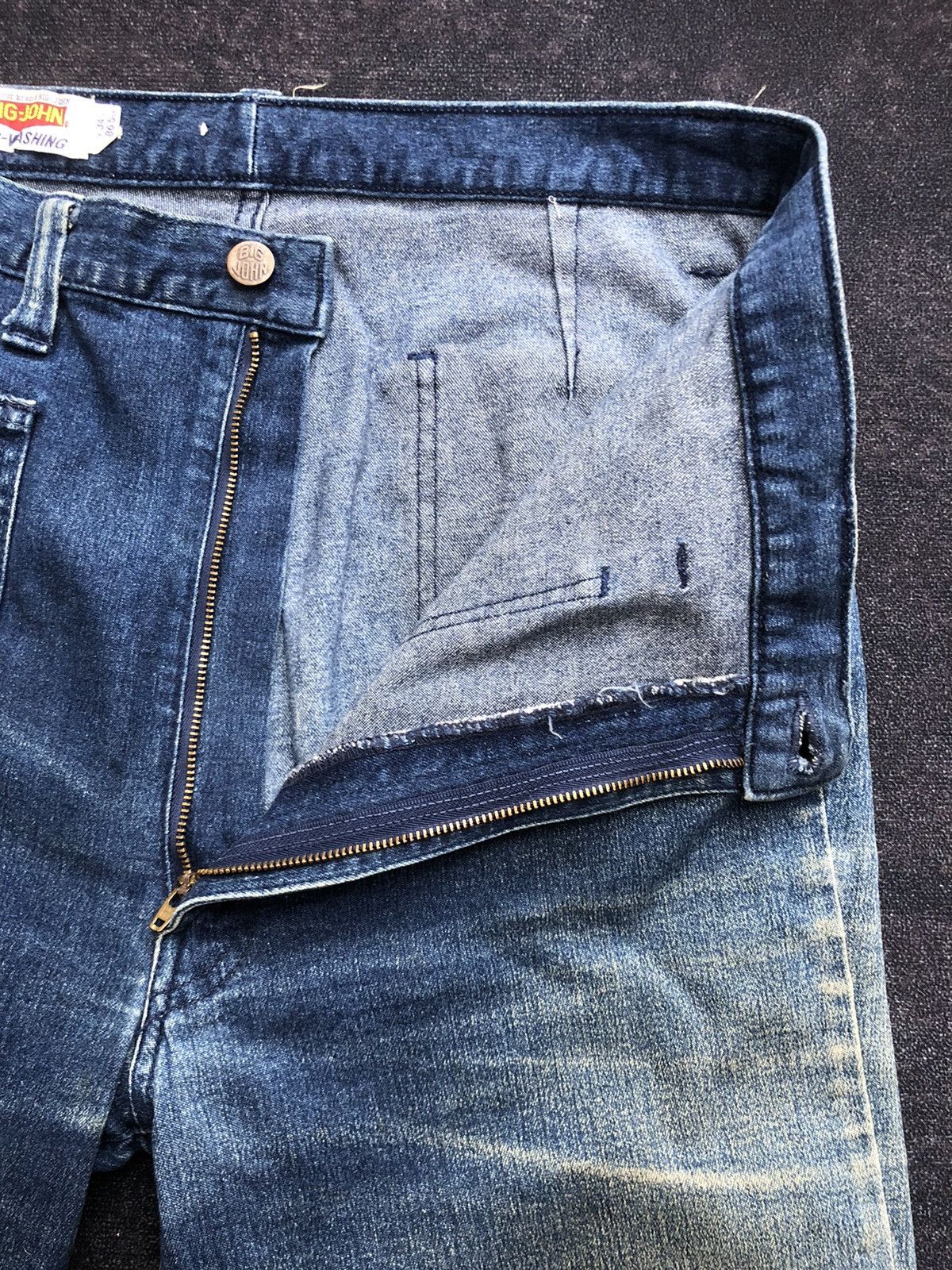 If Six Was Nine Vintage Japanese 80s Big John Bush Flared Jeans Size US 33 - 12 Thumbnail