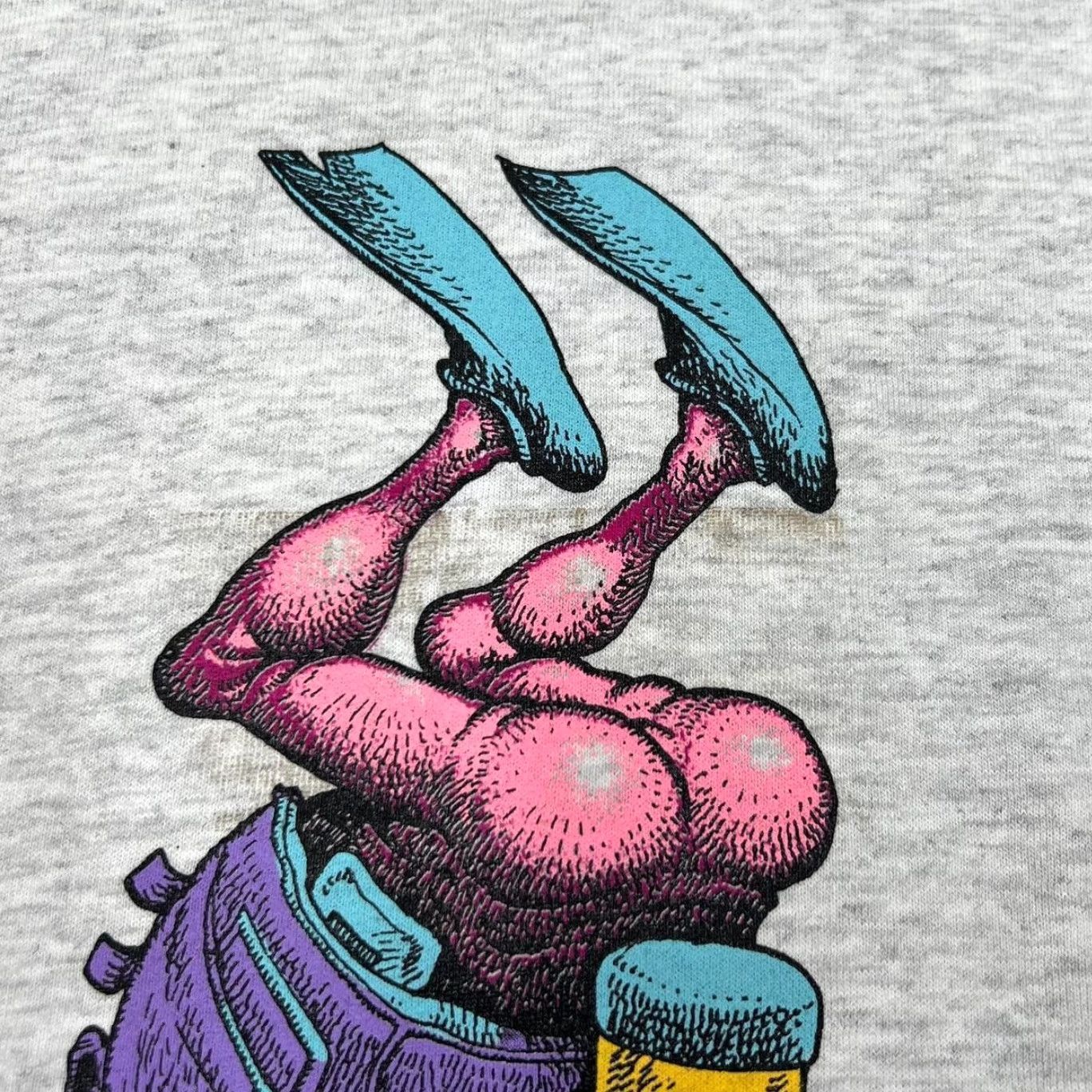 Gildan Vintage Gildan T-Shirt Can’t Talk Now I’m Underwater Cartoon Diving Souvenir Grey S Mens Short Sleeve Round Neck Cotton Shirt 00s 90s Style Mens Size US S / EU 44-46 / 1 - 5 Thumbnail