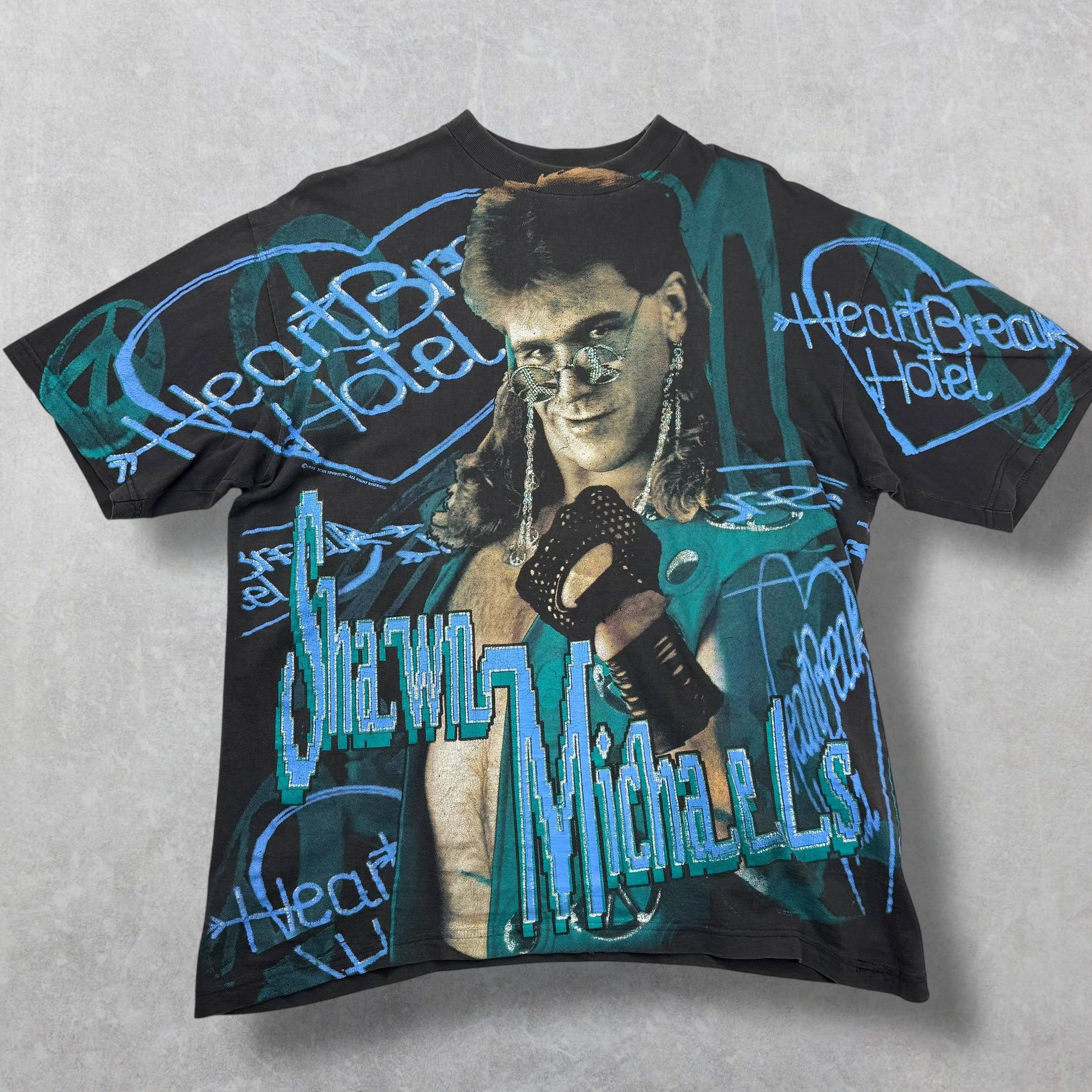 Vintage Vintage 1995 Shawn Michaels The Heartbreak AOP Tee XL Size US XL / EU 56 / 4 - 1 Thumbnail