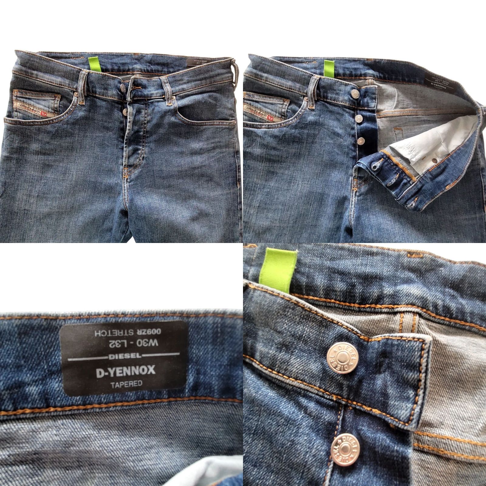 Diesel Diesel D-Yennox W30 L32 – Tapered Fit Jeans – Used Grade A Size US 32 / EU 48 - 9 Thumbnail