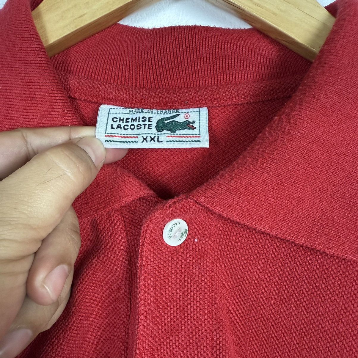 Lacoste Chemise Lacoste Red Polo Tee Made in France Size US M / EU 48-50 / 2 - 7 Thumbnail