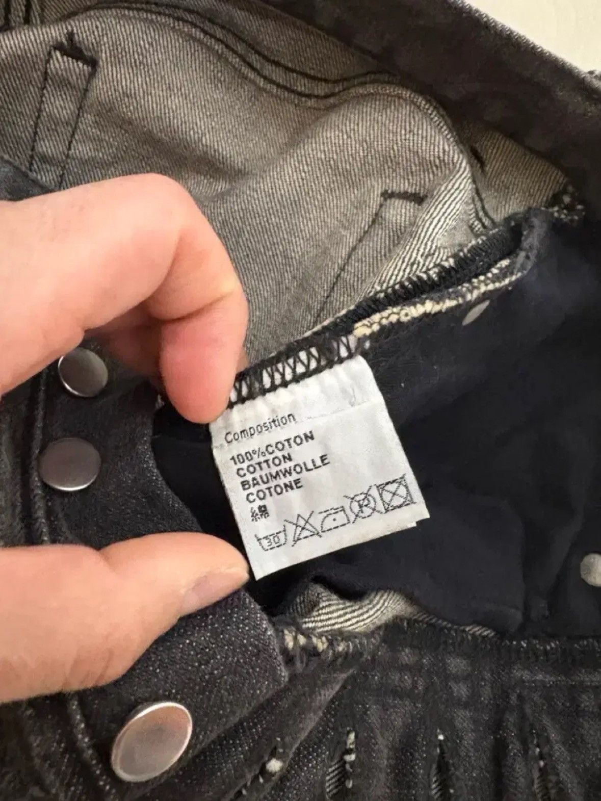 Dior *rare* Dior Homme Hedi Slimane Wax Coated Jean Size US 27 - 9 Thumbnail