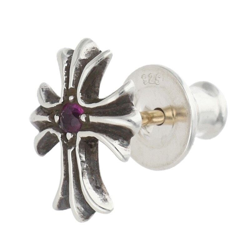 【正規】CHROME HEARTS CH Cross Studs Piace Chrome Hearts Chrome Hearts CH Cross Earrings Studs | Grailed